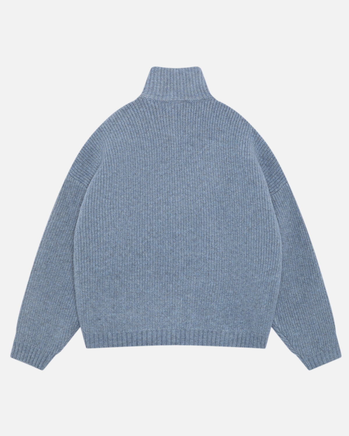 CHUNKY KNIT TRACK TOP - BLUE