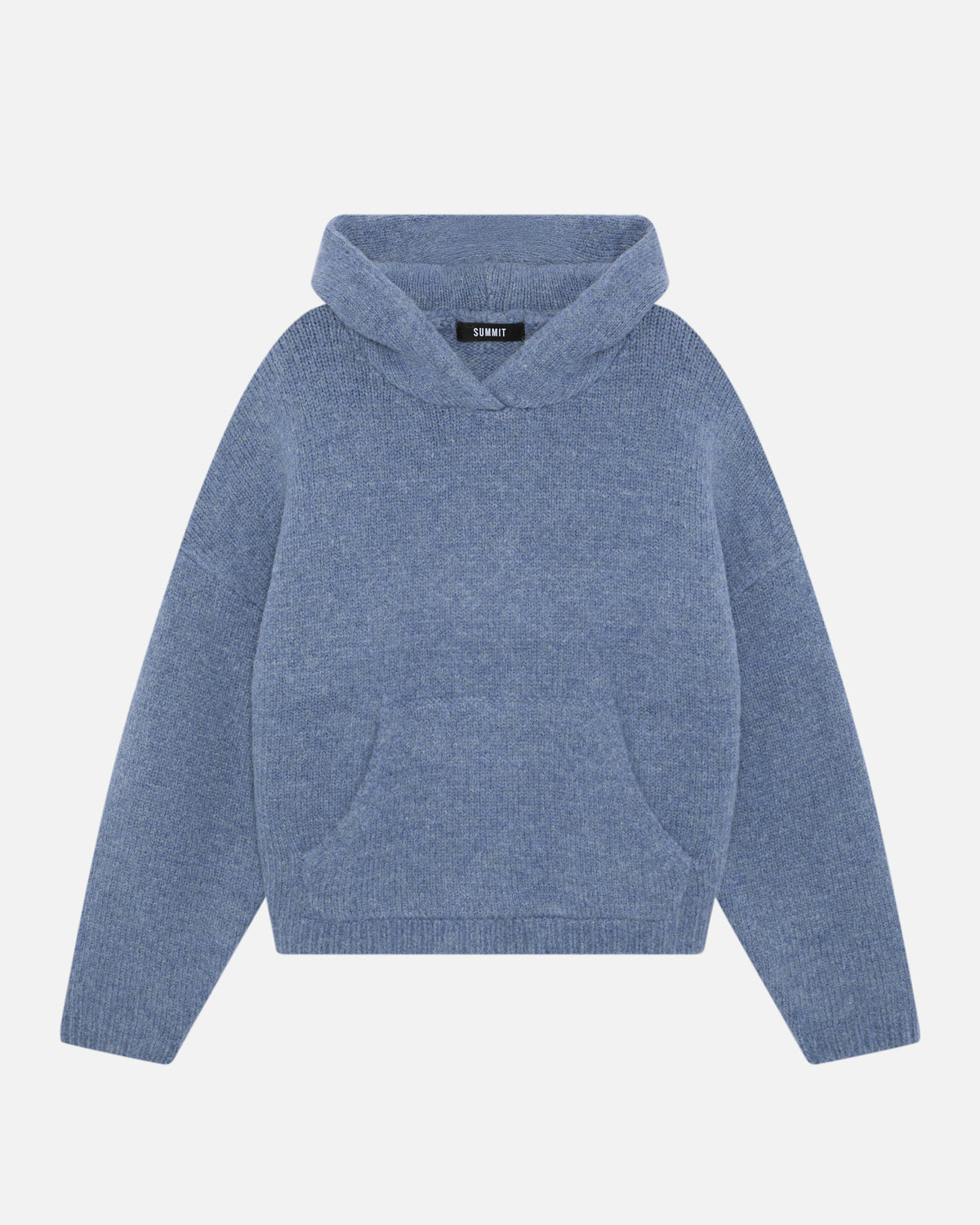 KNIT HOODIE - DUSTED BLUE