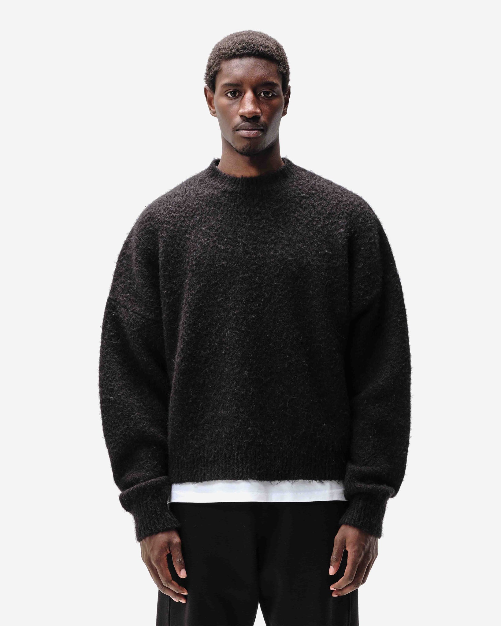 ALPACA KNIT JUMPER - BLACK from Summit Clothing UK