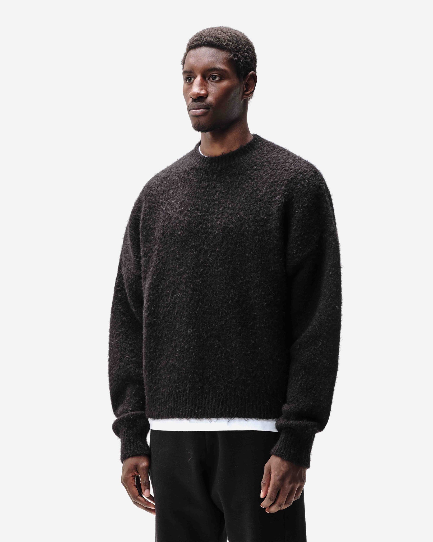 ALPACA KNIT JUMPER - BLACK from Summit Clothing UK