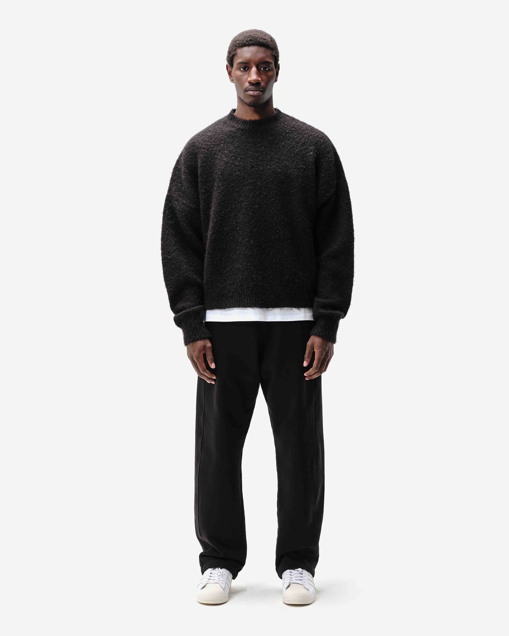 ALPACA KNIT JUMPER - BLACK from Summit Clothing UK