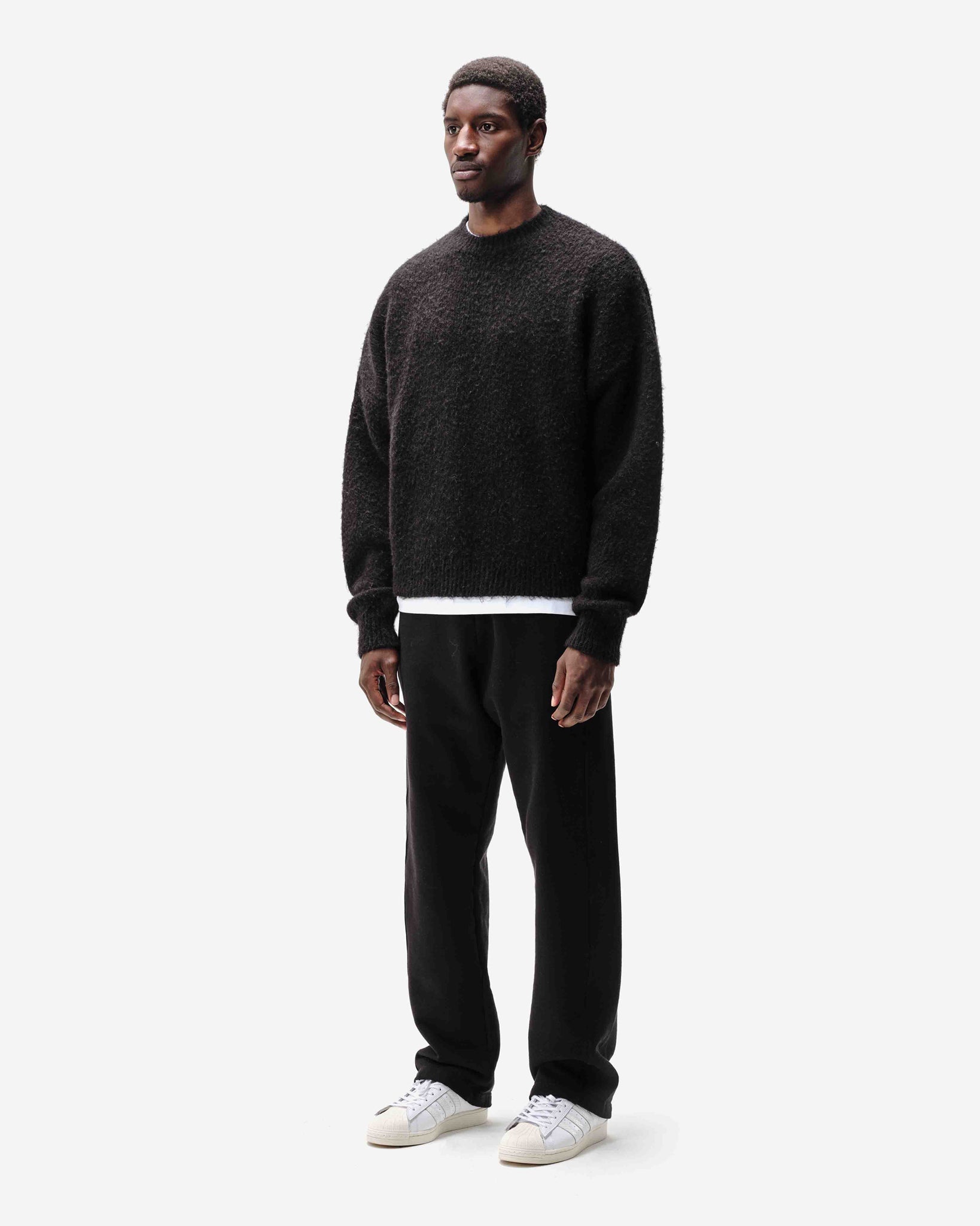 ALPACA KNIT JUMPER - BLACK from Summit Clothing UK