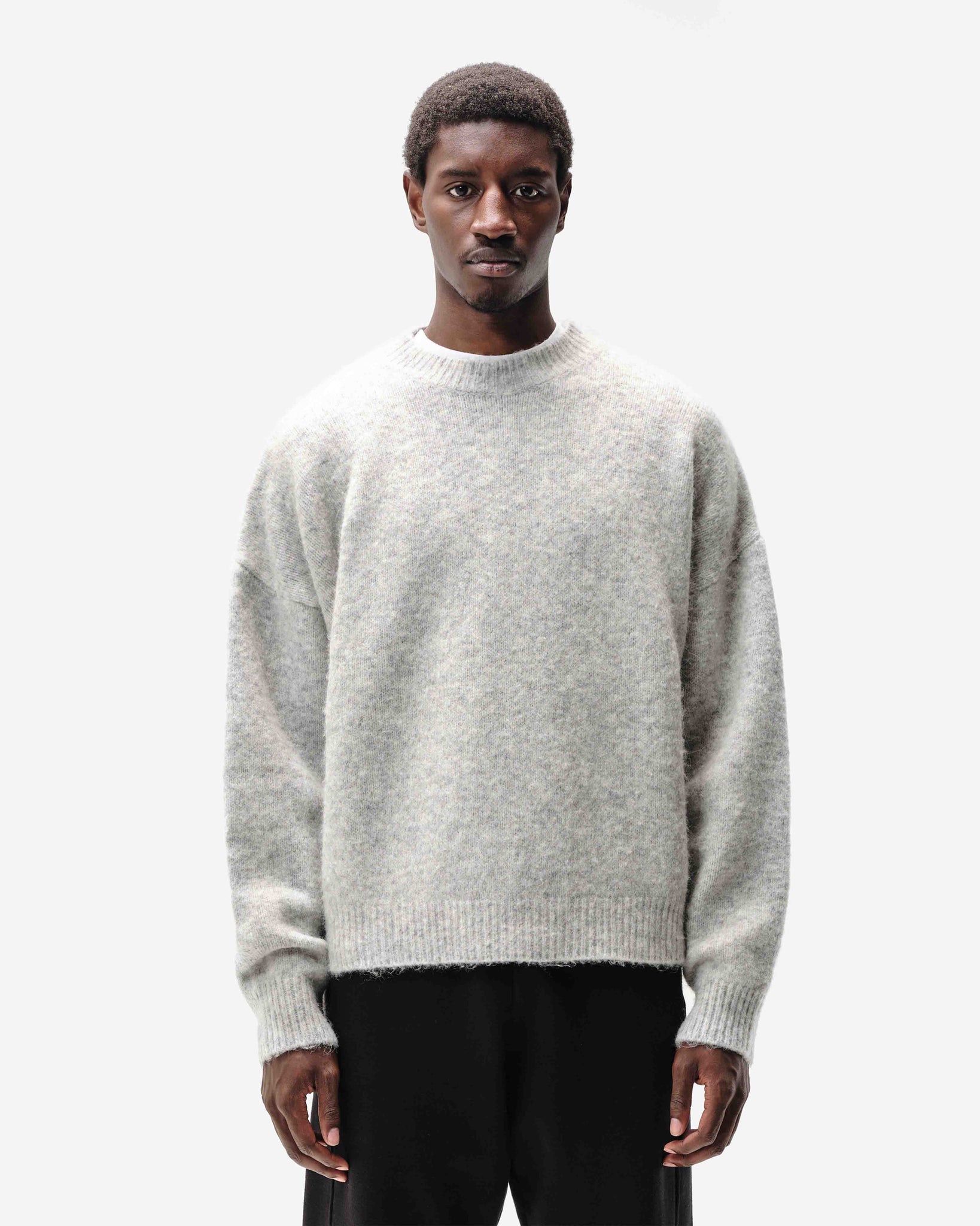 ALPACA KNIT JUMPER - GREY from Summit Clothing UK