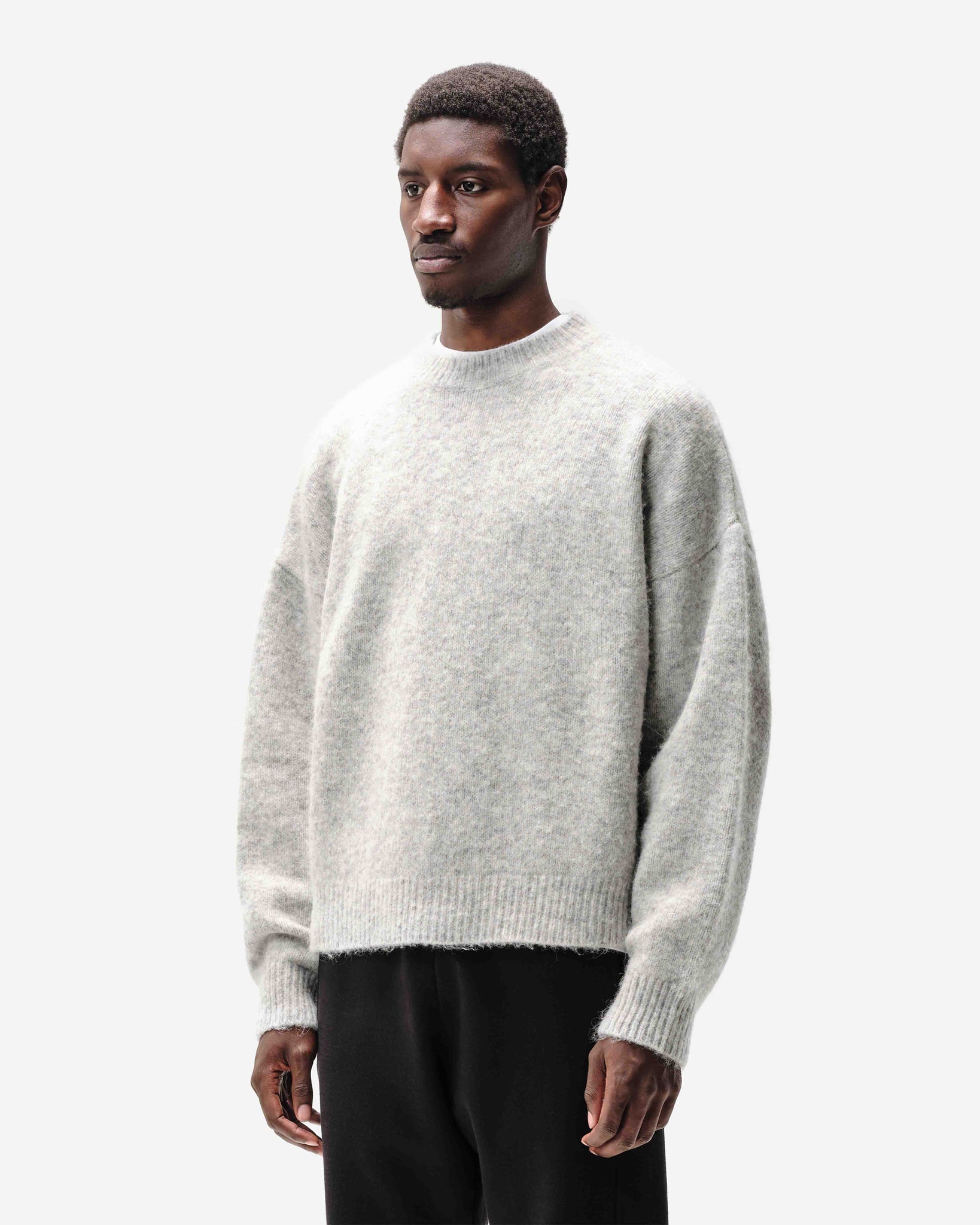 ALPACA KNIT JUMPER - GREY from Summit Clothing UK