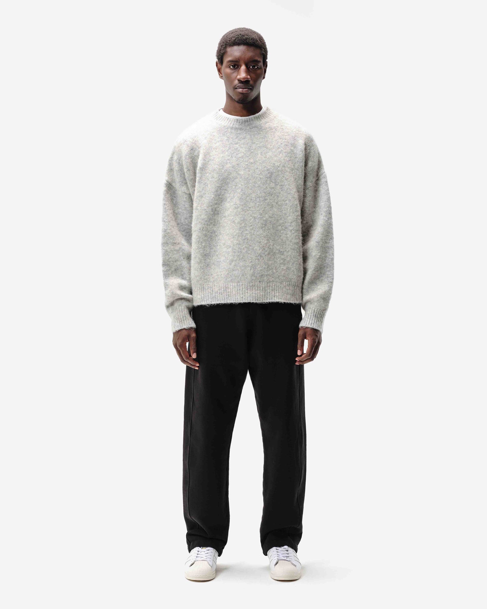 ALPACA KNIT JUMPER - GREY from Summit Clothing UK