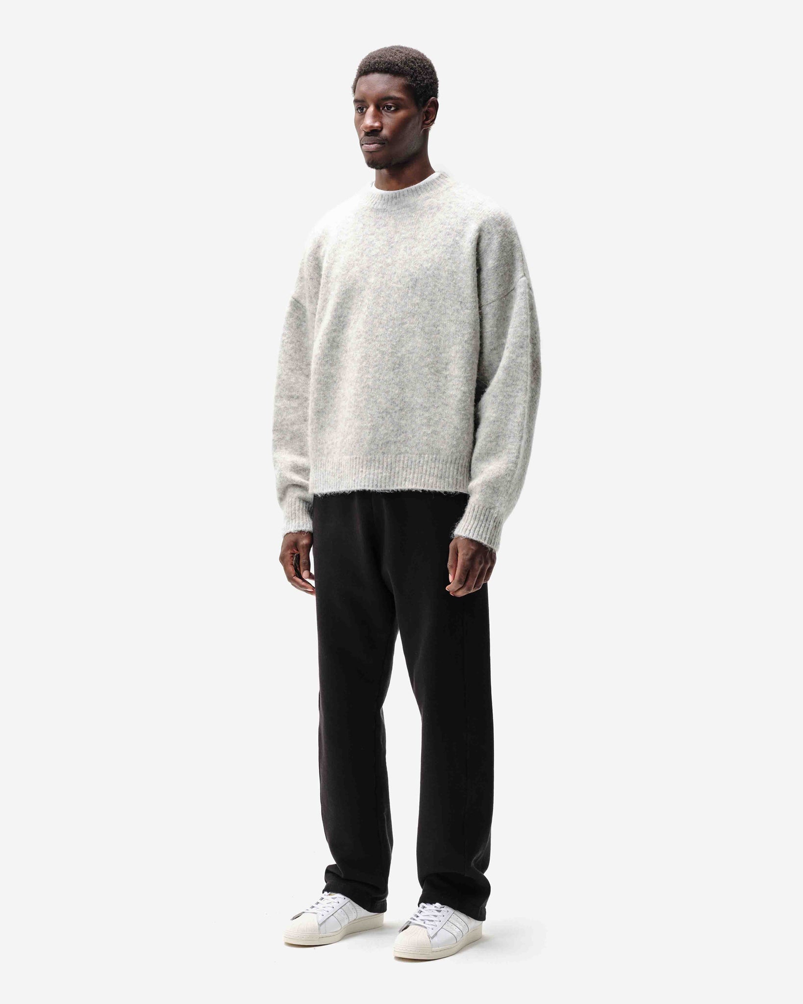 ALPACA KNIT JUMPER - GREY from Summit Clothing UK