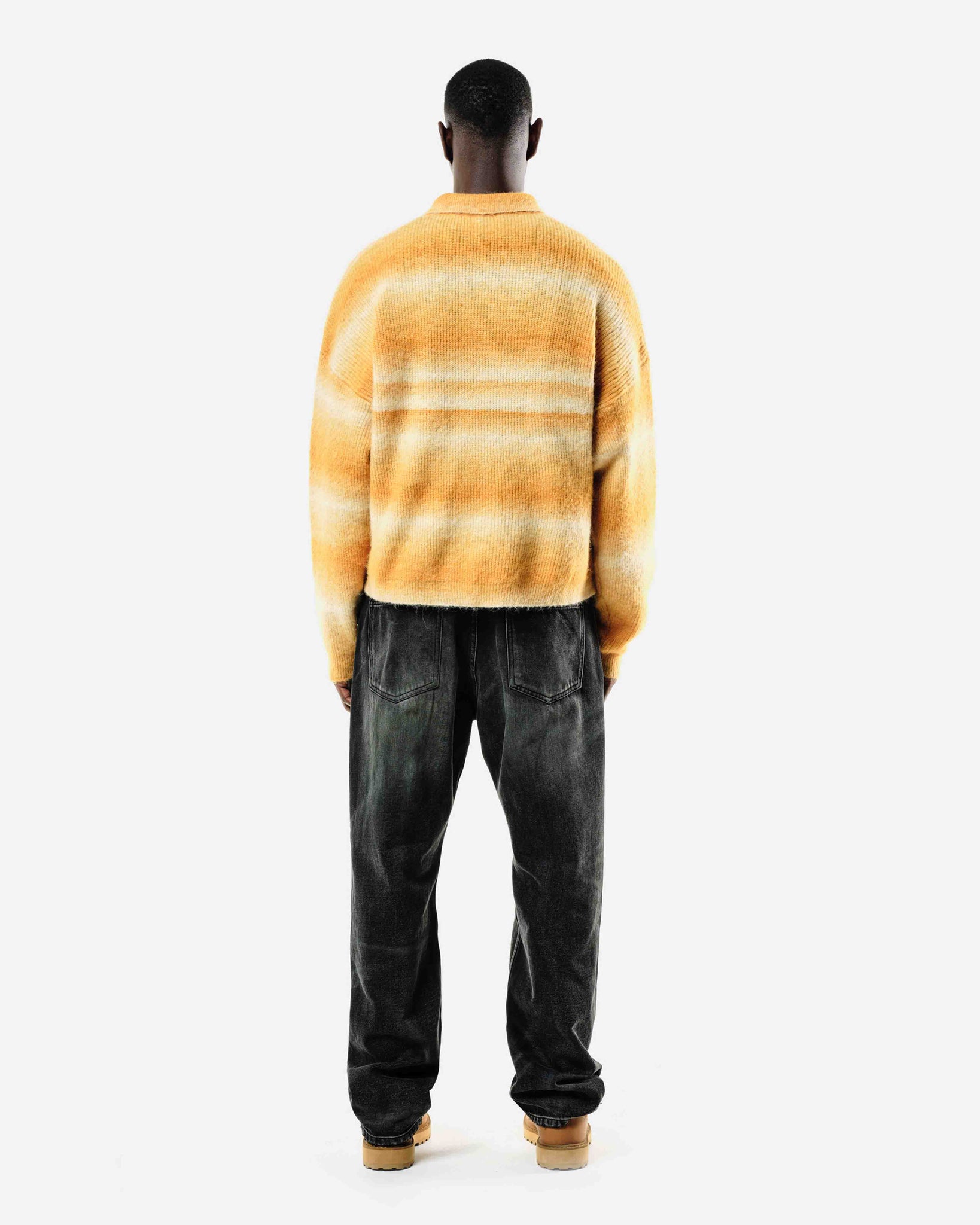 ALPACA POLO - YELLOW STRIPE from Summit Clothing UK