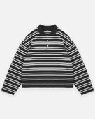 PIQUE POLO - BLACK STRIPE
