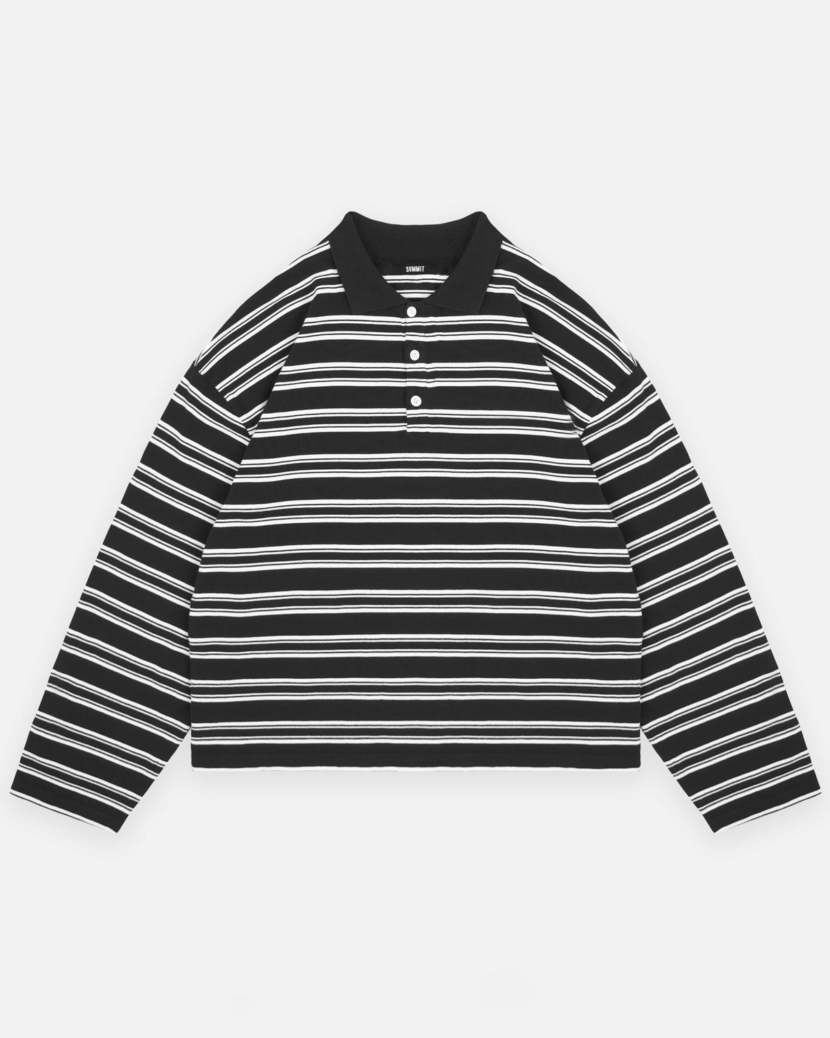 PIQUE POLO - BLACK STRIPE