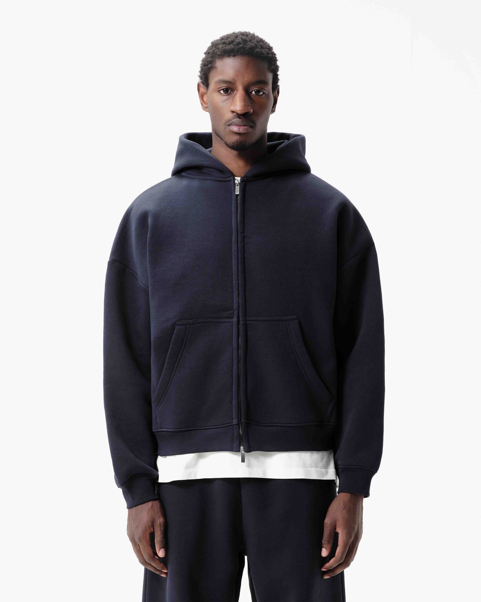BUBBLE FIT ZIP HOODIE - NAVY from Summit Clothing UK