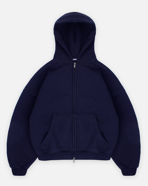 BUBBLE FIT ZIP HOODIE - NAVY – Summit