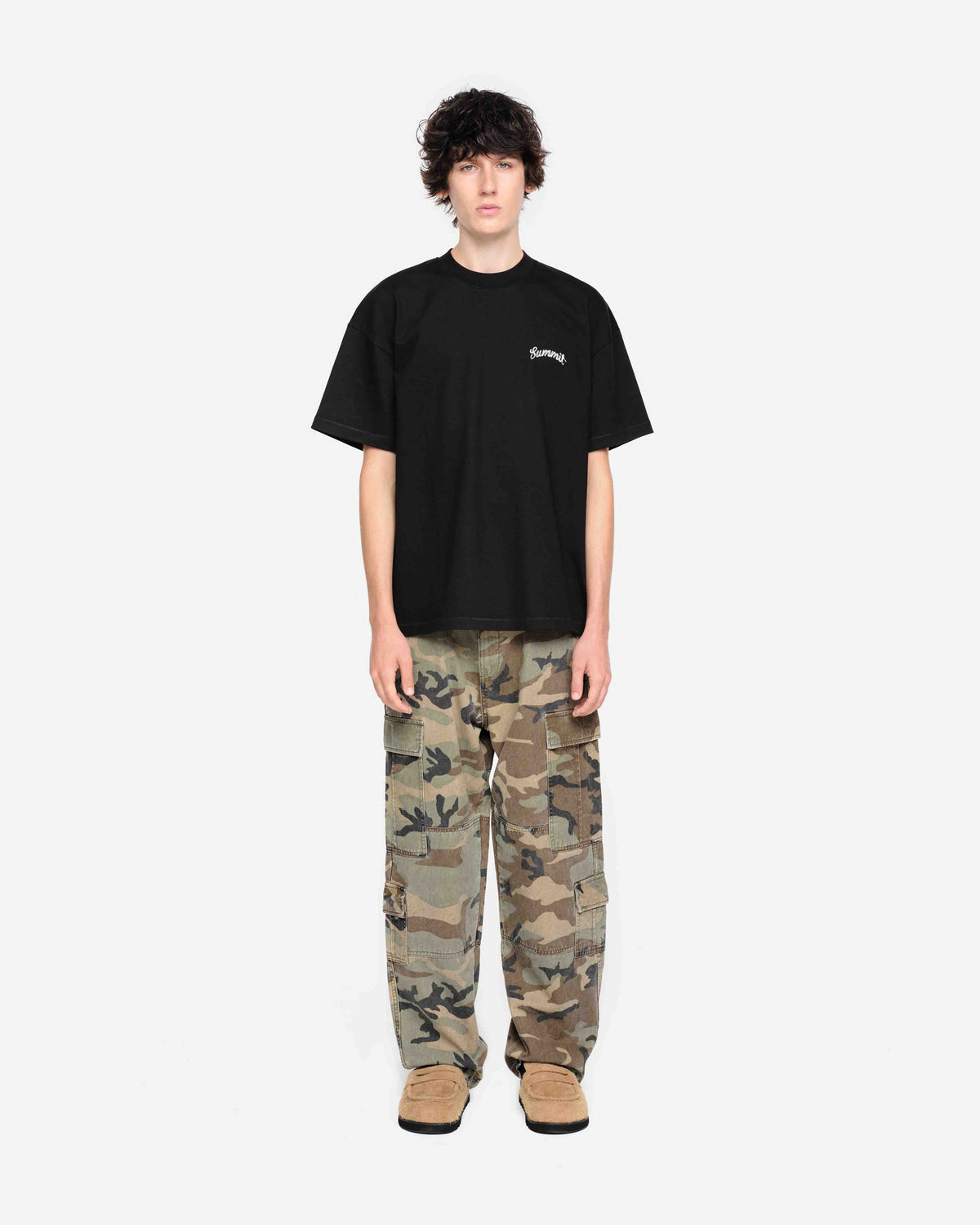 CHAINSTITCH T-SHIRT - BLACK