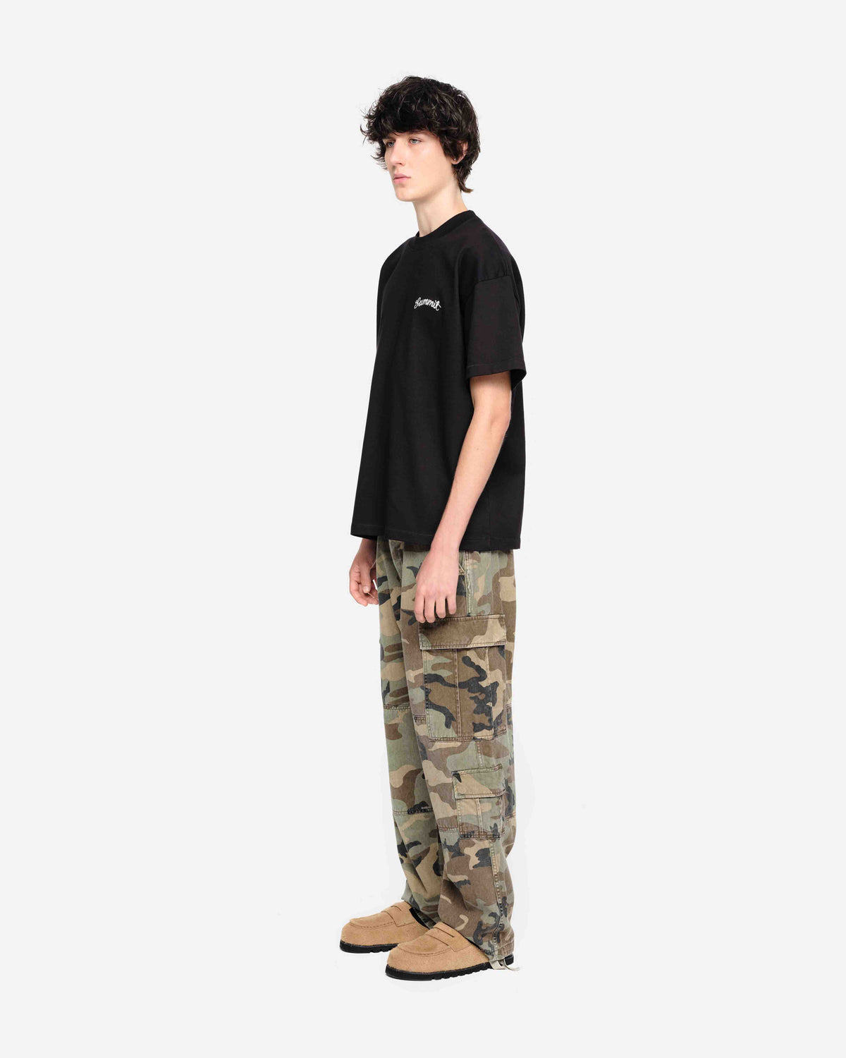 CHAINSTITCH T-SHIRT - BLACK from Summit Clothing UK