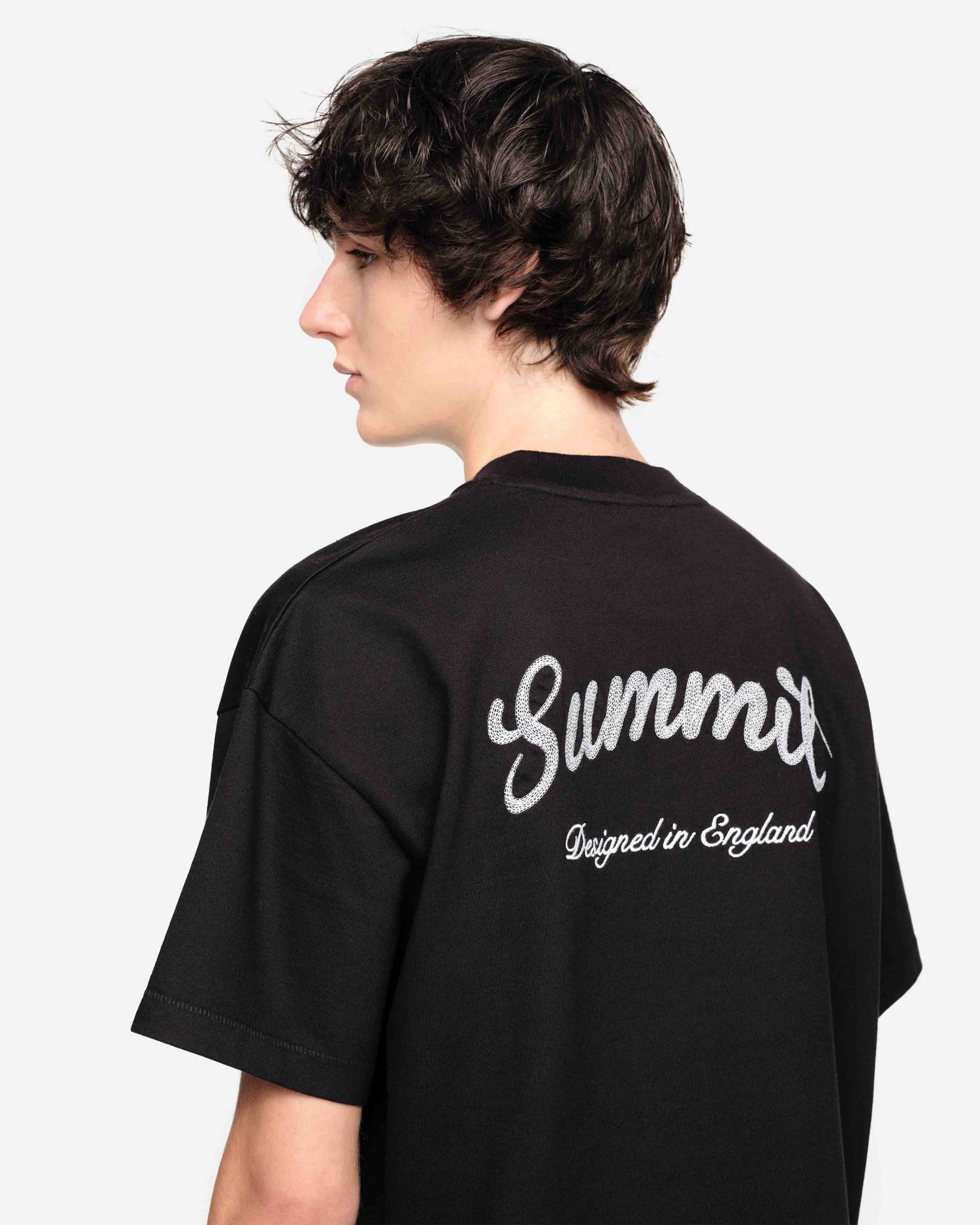 CHAINSTITCH T-SHIRT - BLACK from Summit Clothing UK