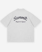 CHAIN STITCH T-SHIRT - MARL GREY