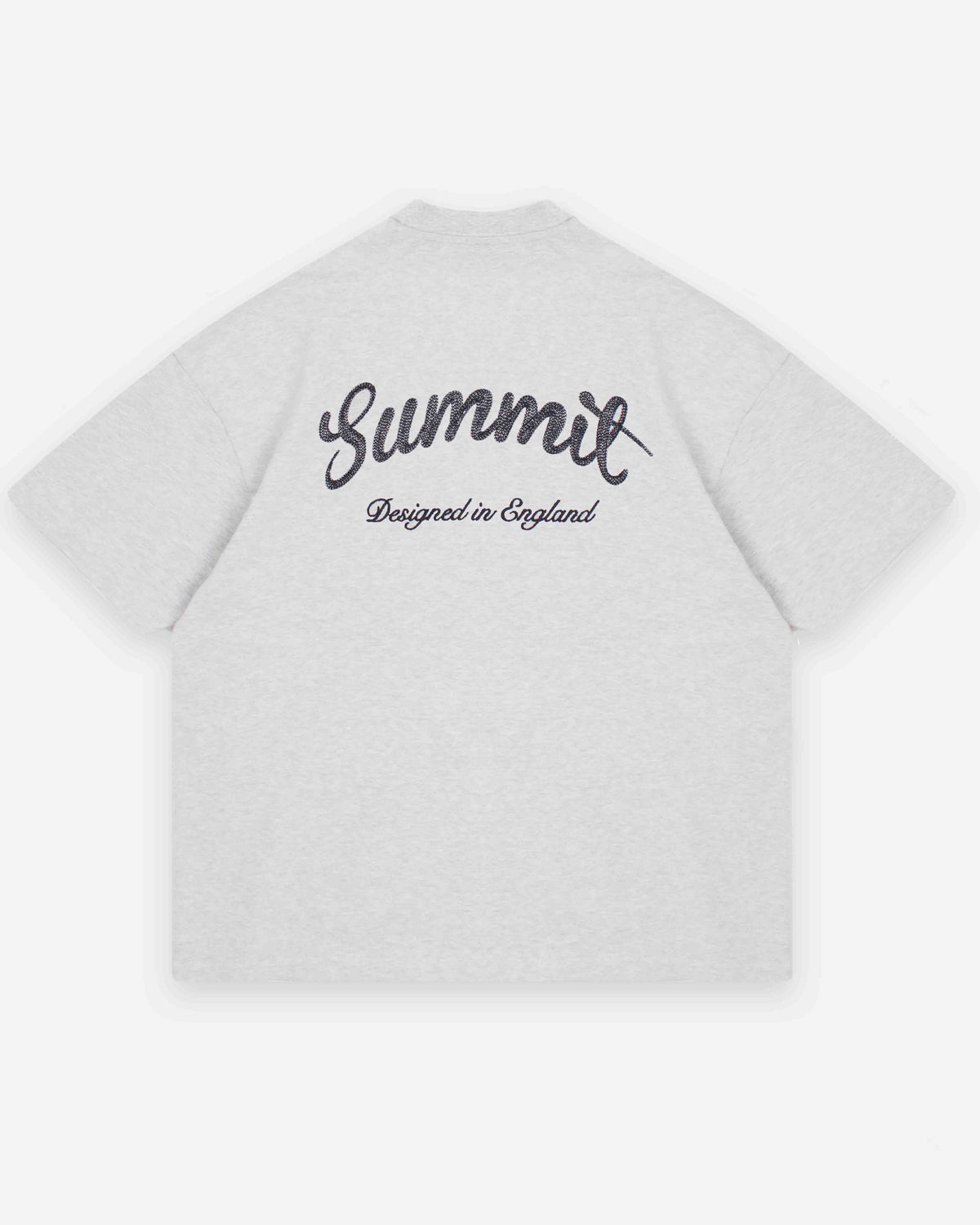 CHAIN STITCH T-SHIRT - MARL GREY from Summit Clothing UK