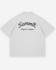 CHAIN STITCH T-SHIRT - MARL GREY