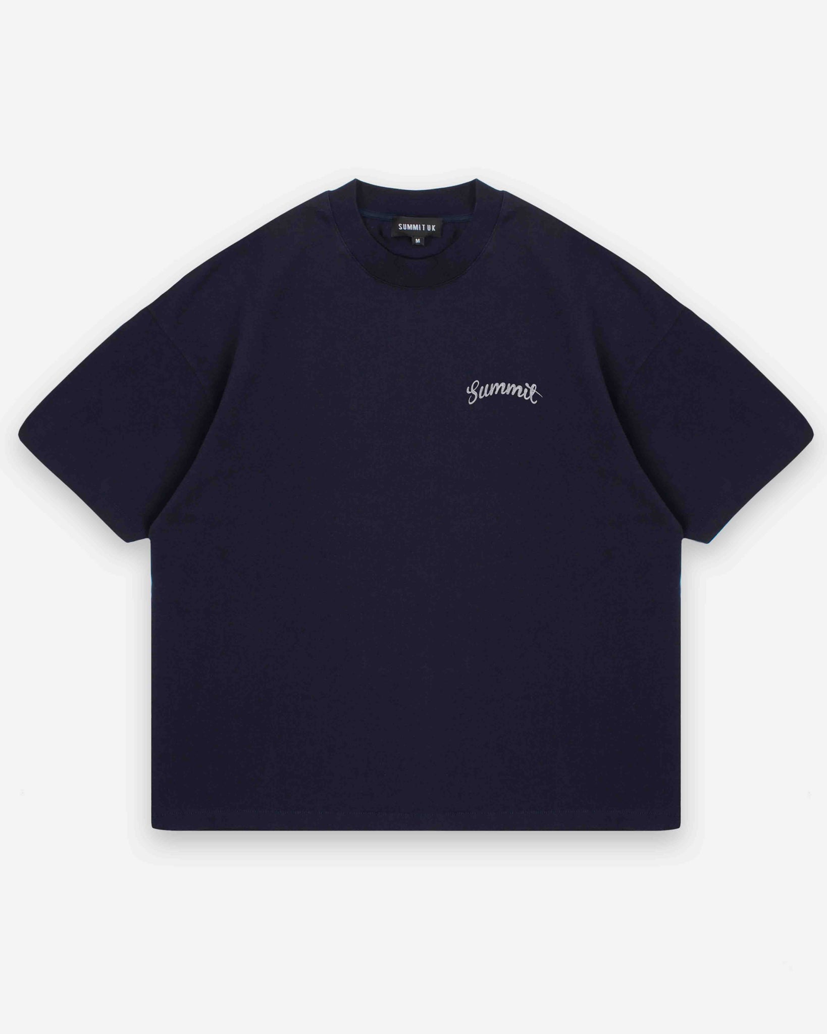CHAIN STITCH T-SHIRT - NAVY from Summit Clothing UK