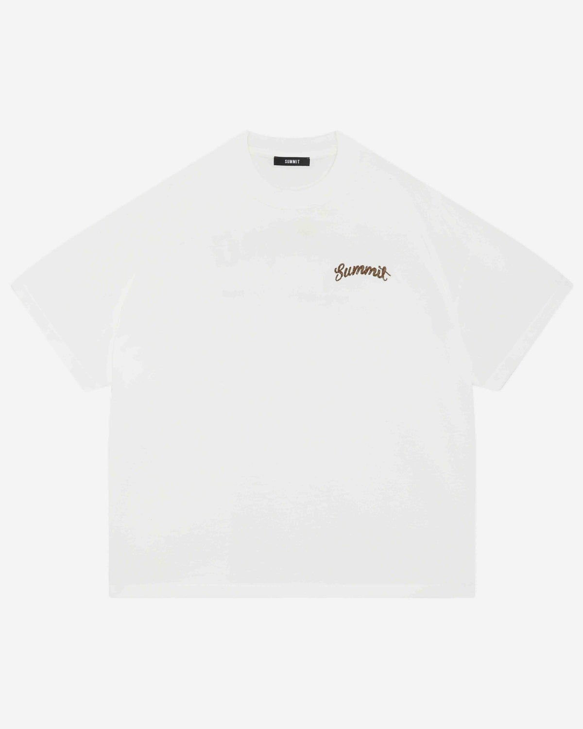 CHAIN STITCH T-SHIRT - OFF WHITE from Summit Clothing UK