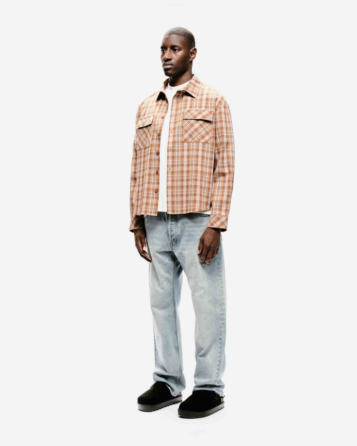 CHECK SHIRT - BURNT ORANGE from Summit Clothing UK