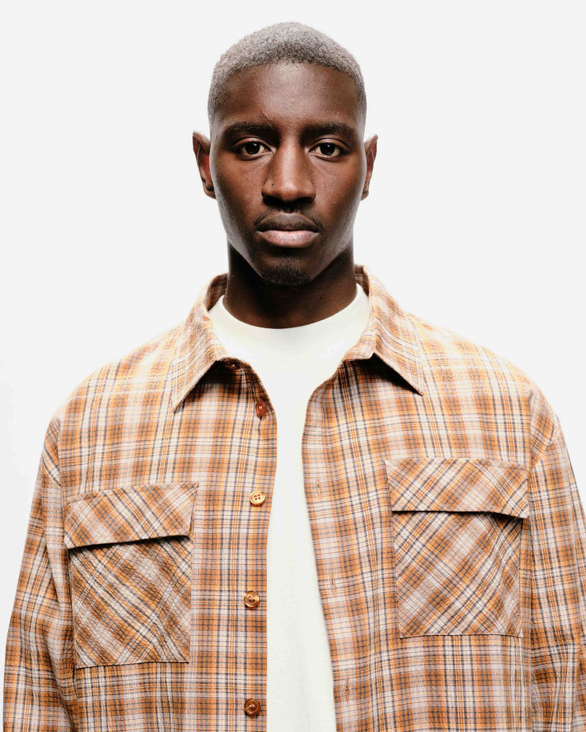 CHECK SHIRT - BURNT ORANGE from Summit Clothing UK