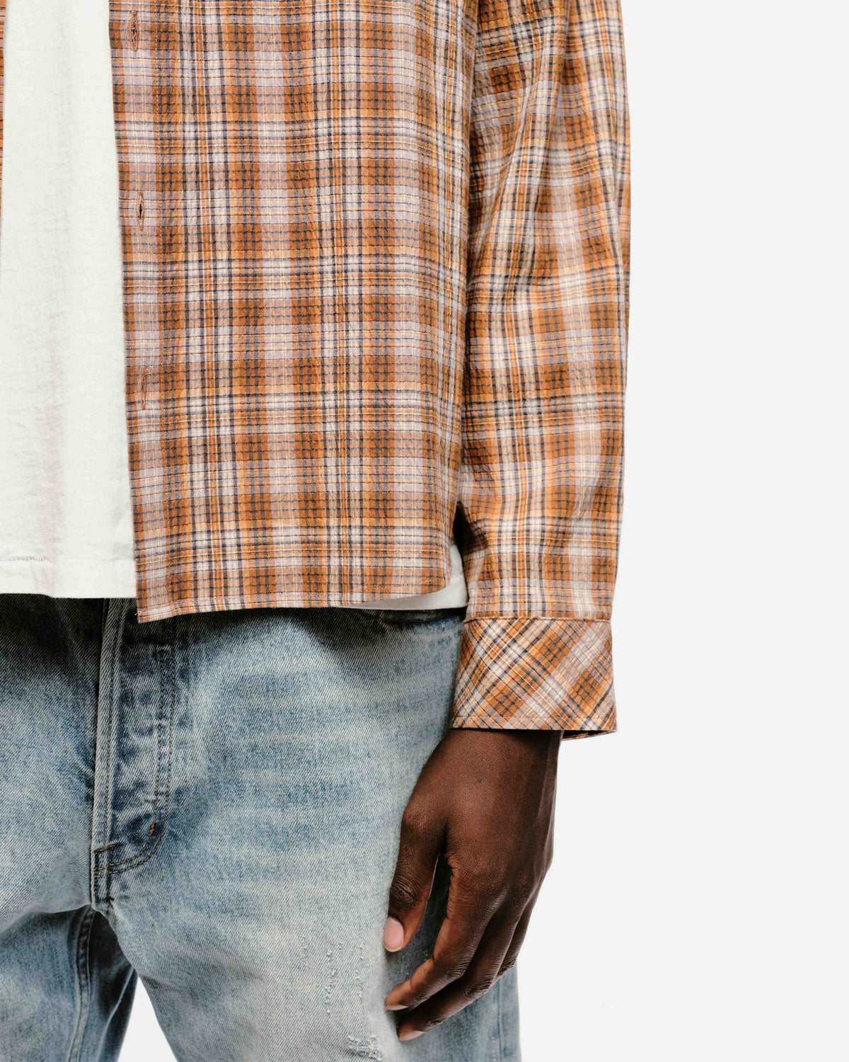 CHECK SHIRT - BURNT ORANGE from Summit Clothing UK