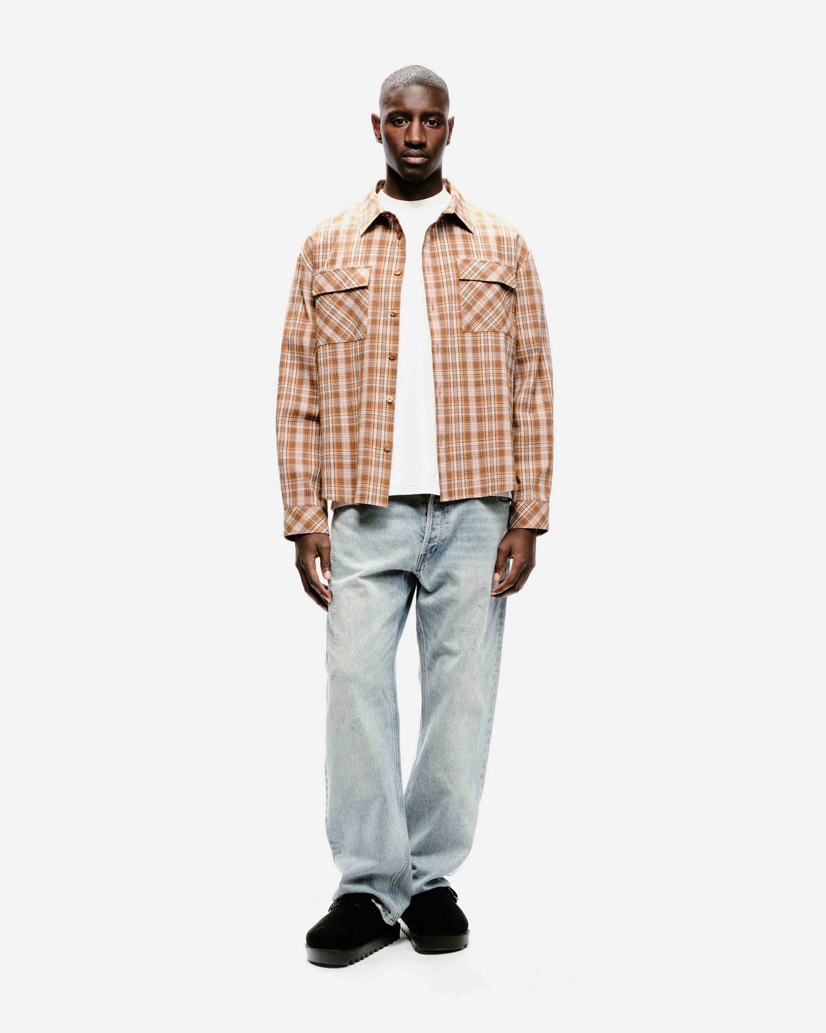 CHECK SHIRT - BURNT ORANGE from Summit Clothing UK