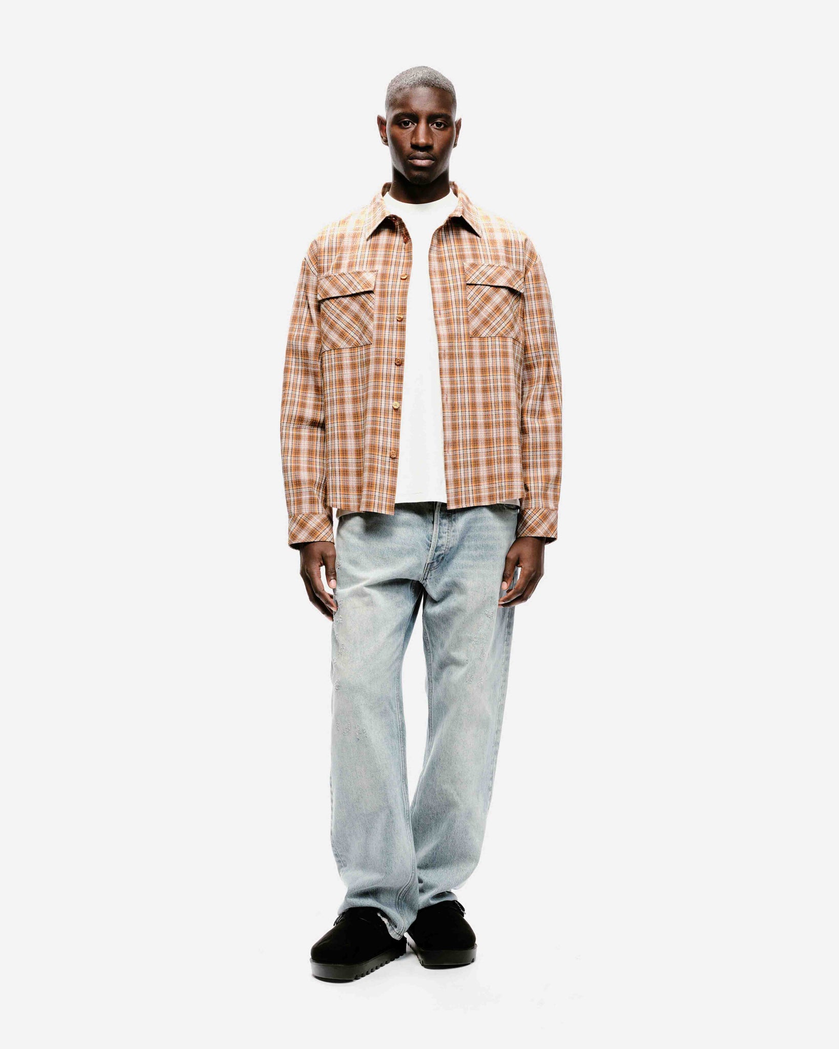 CHECK SHIRT - BURNT ORANGE from Summit Clothing UK