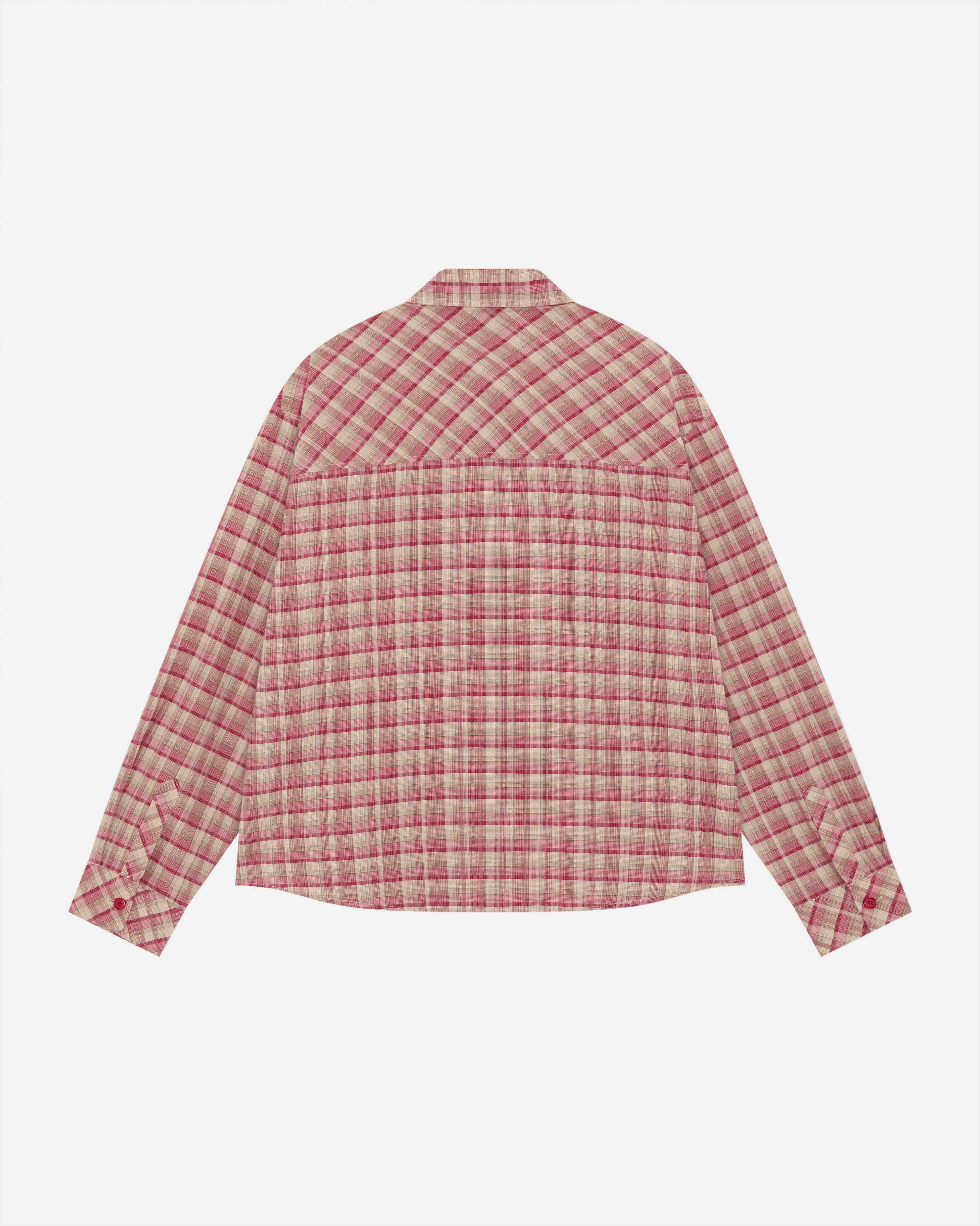 CHECK SHIRT - CRIMSON from Summit Clothing UK