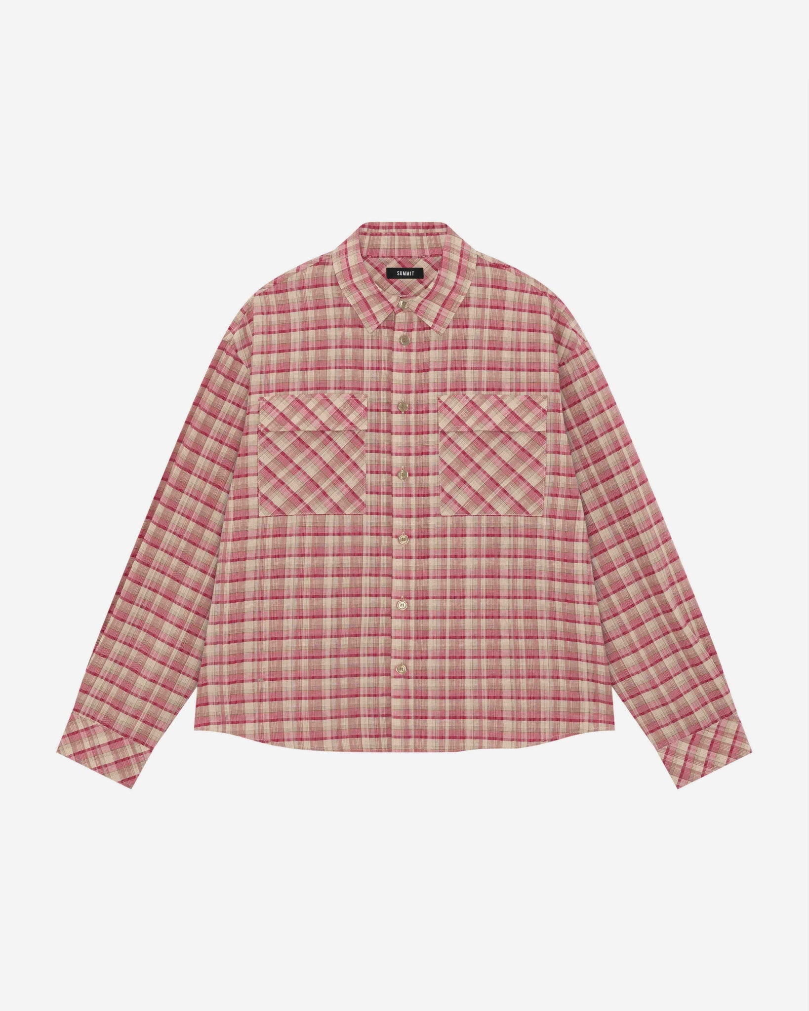 CHECK SHIRT - CRIMSON from Summit Clothing UK
