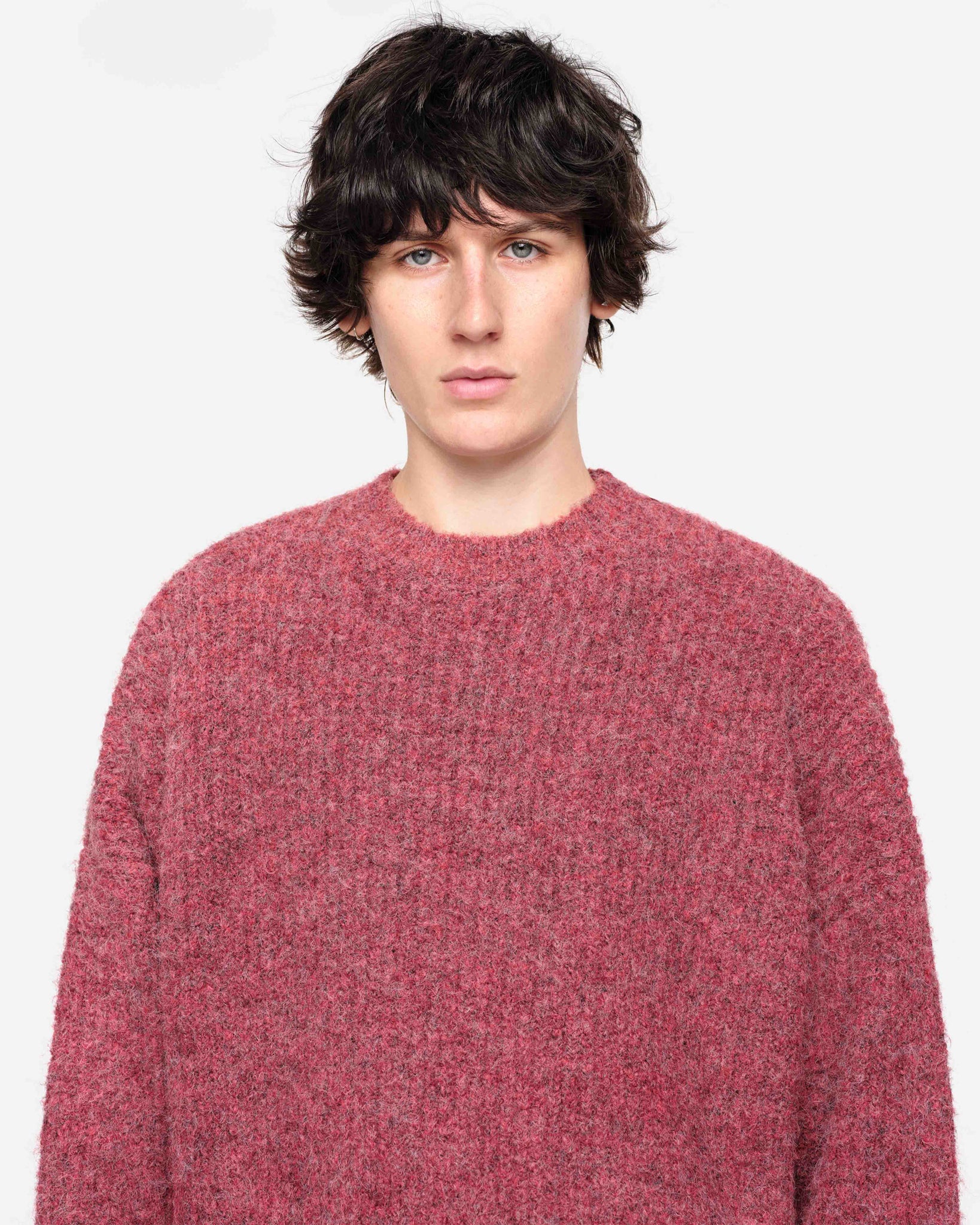 CHUNKY KNIT JUMPER - CHERRY RED from Summit Clothing UK
