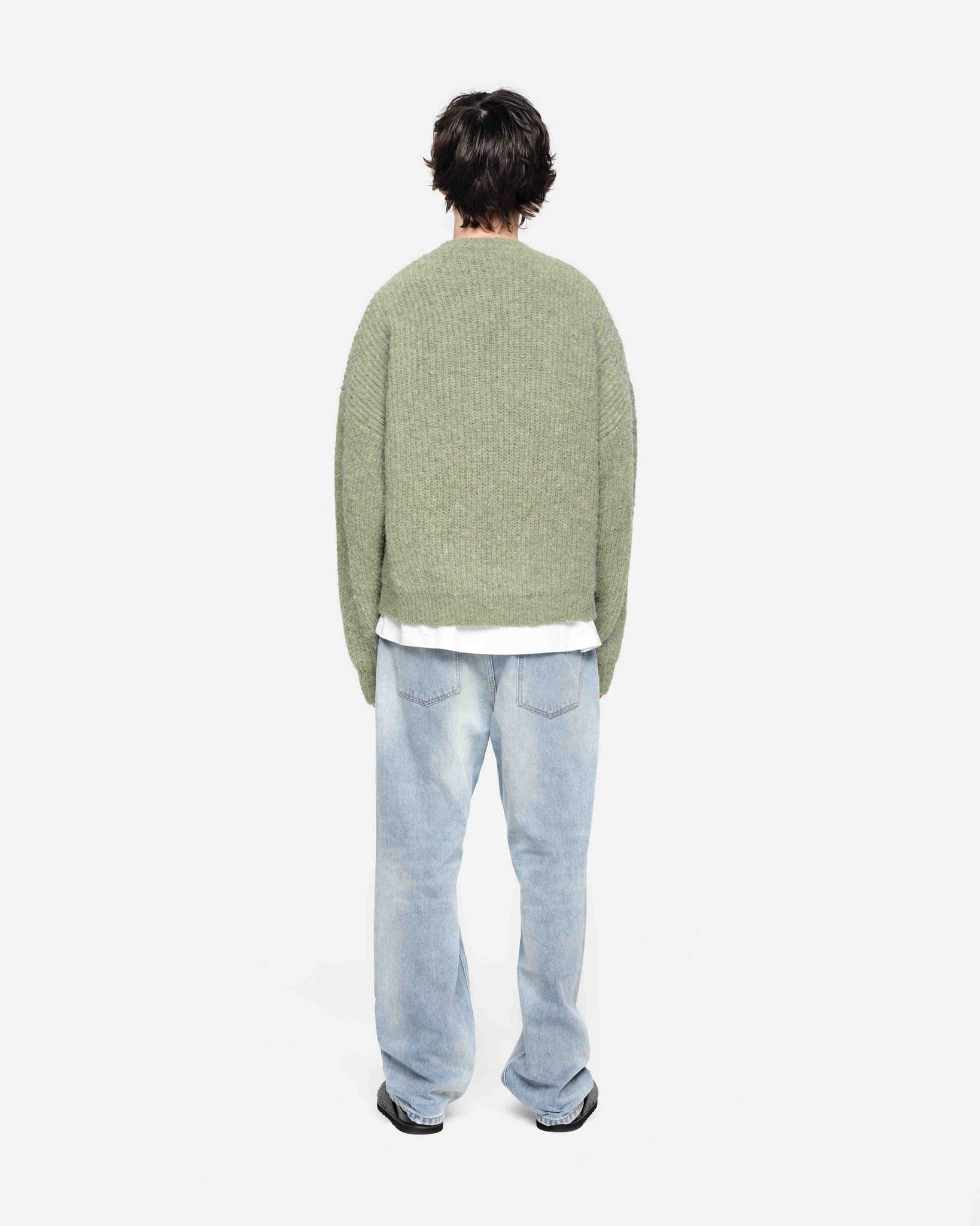 CHUNKY KNIT JUMPER - OLIVE from Summit Clothing UK