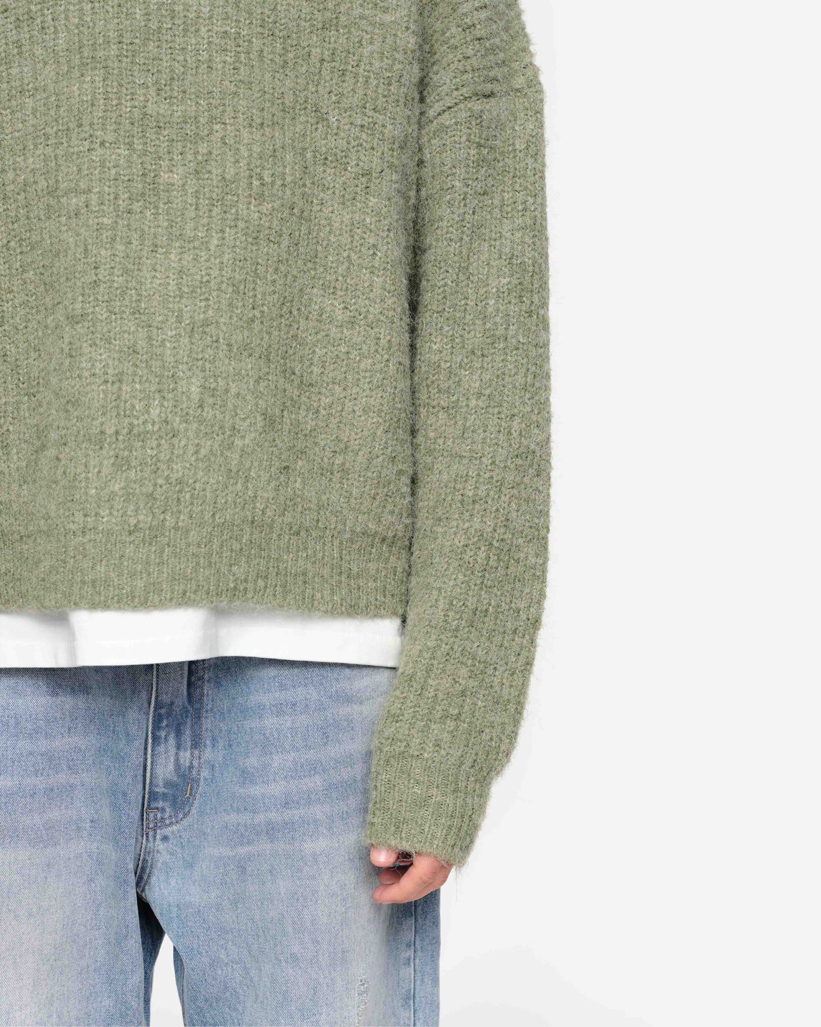 CHUNKY KNIT JUMPER - OLIVE from Summit Clothing UK