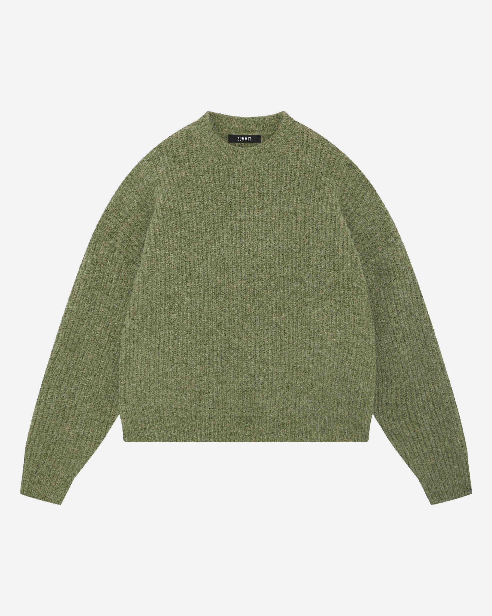 CHUNKY KNIT JUMPER - OLIVE from Summit Clothing UK
