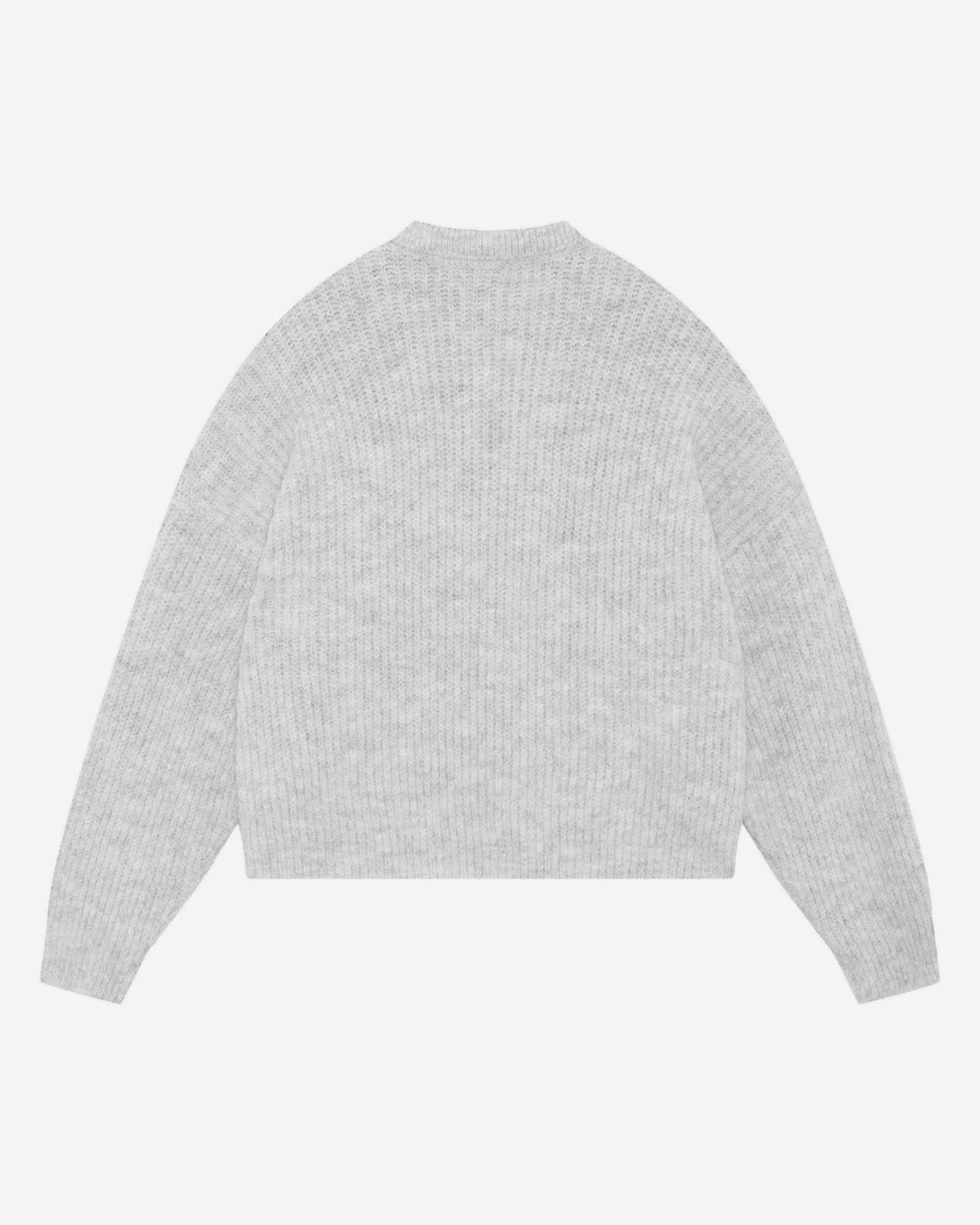 CHUNKY KNIT POLO - MARL GREY from Summit Clothing UK