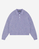 CHUNKY KNIT POLO - PURPLE