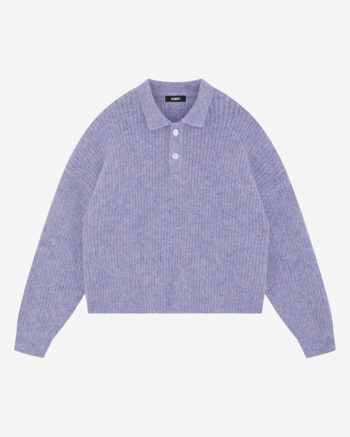 CHUNKY KNIT POLO - PURPLE from Summit Clothing UK