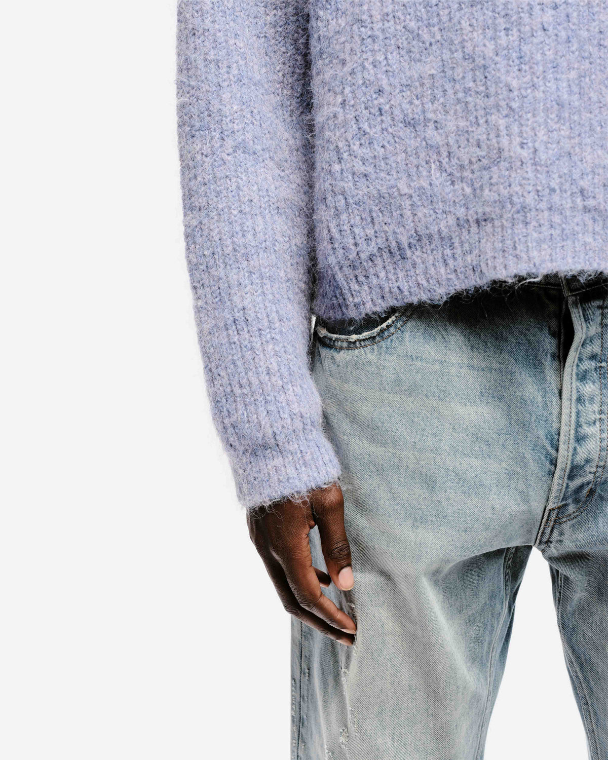 CHUNKY KNIT POLO - PURPLE from Summit Clothing UK