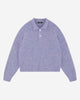 CHUNKY KNIT POLO - PURPLE