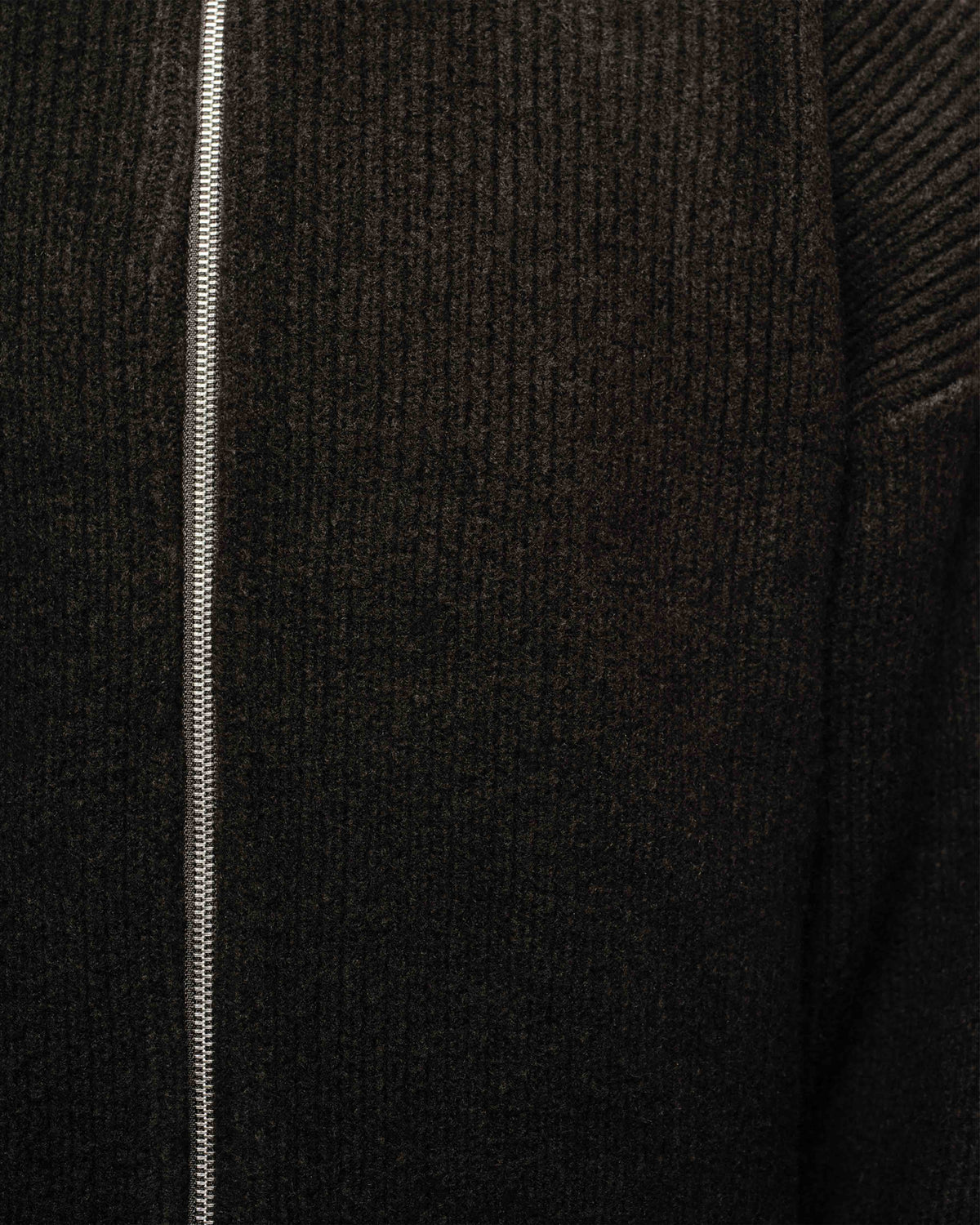 CHUNKY KNIT TRACK TOP - BLACK from Summit Clothing UK