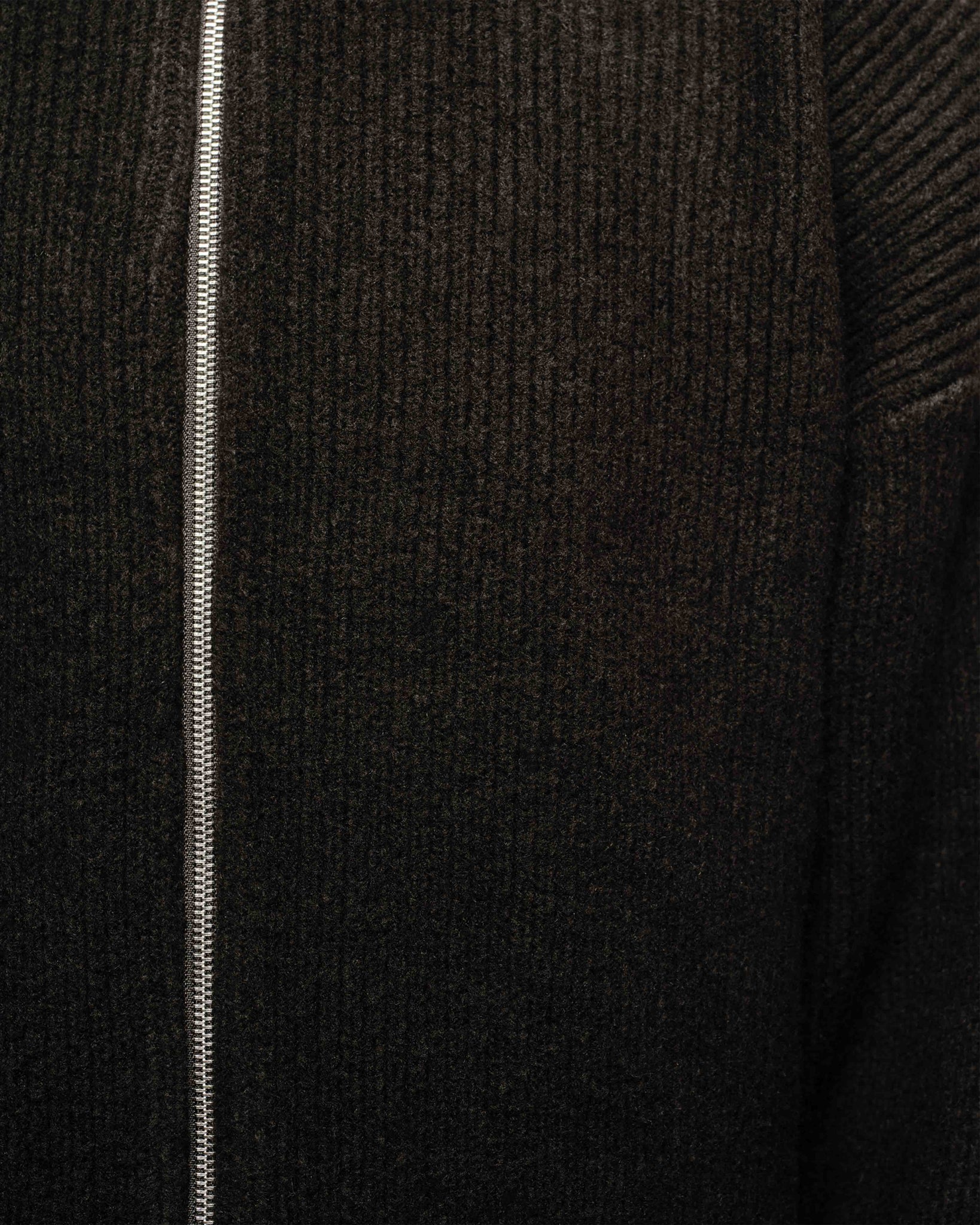CHUNKY KNIT TRACK TOP - BLACK from Summit Clothing UK