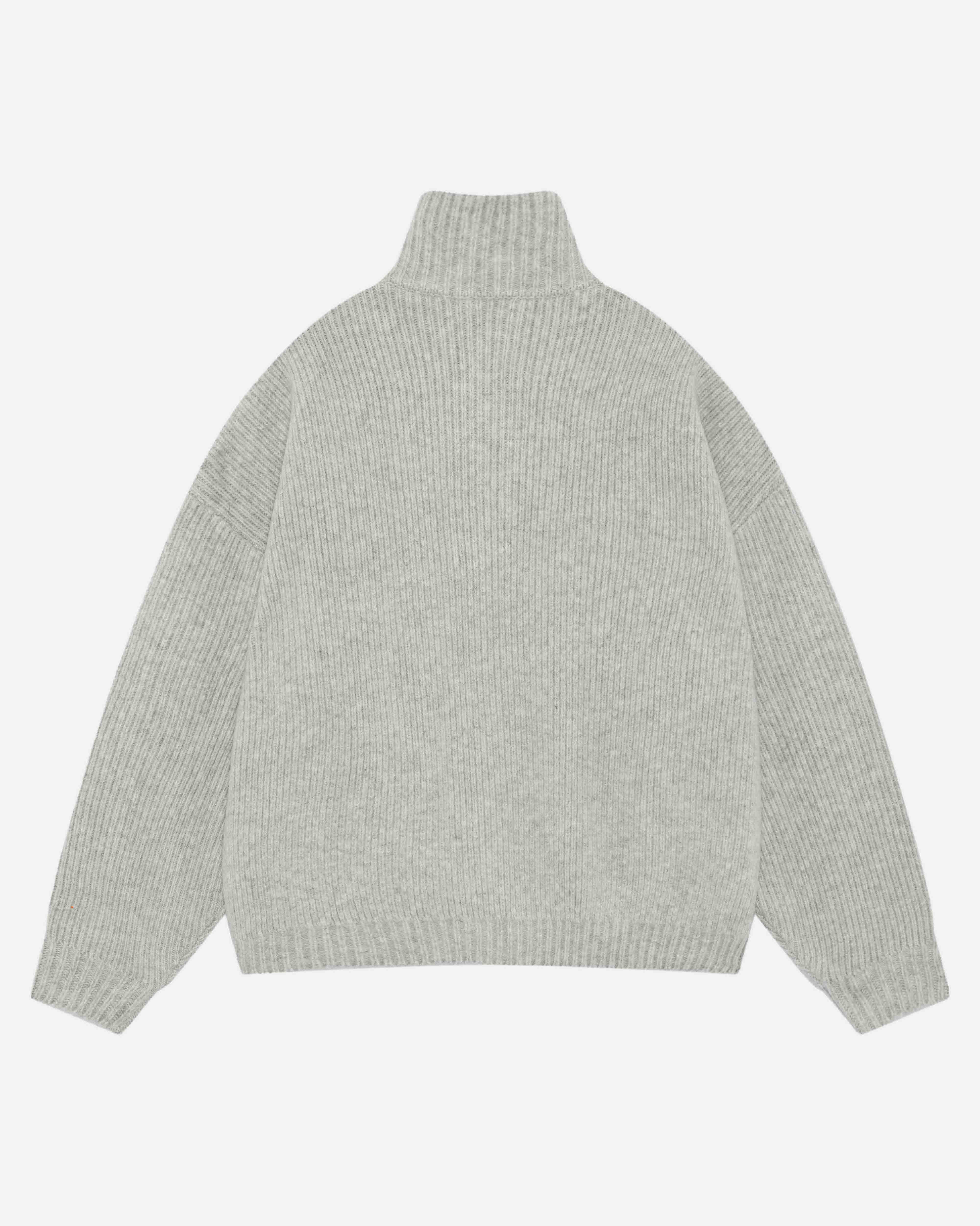CHUNKY KNIT TRACK TOP - GREY from Summit Clothing UK