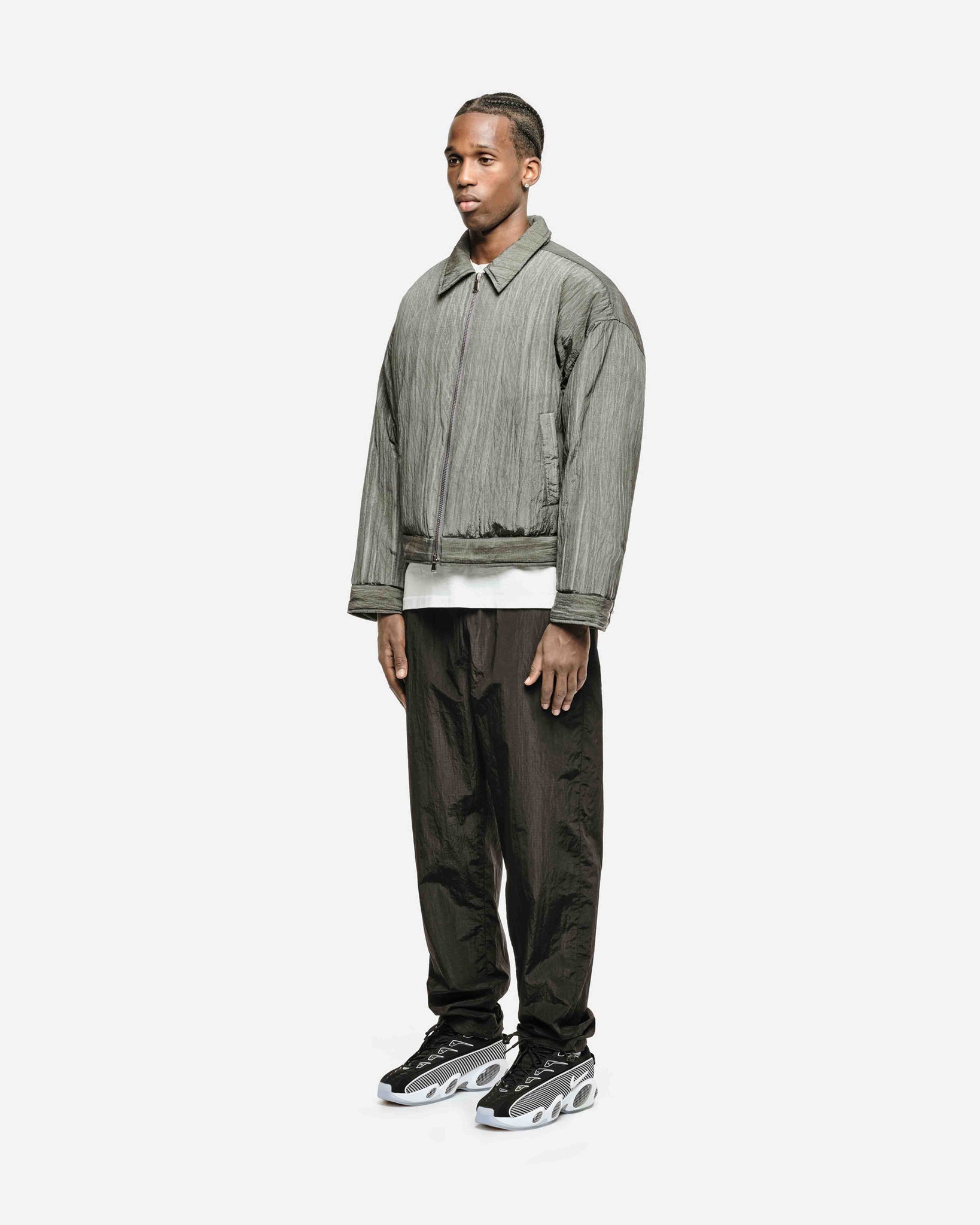 COLD WASH PUFFER SHIRT - VINTAGE GREY from Summit Clothing UK