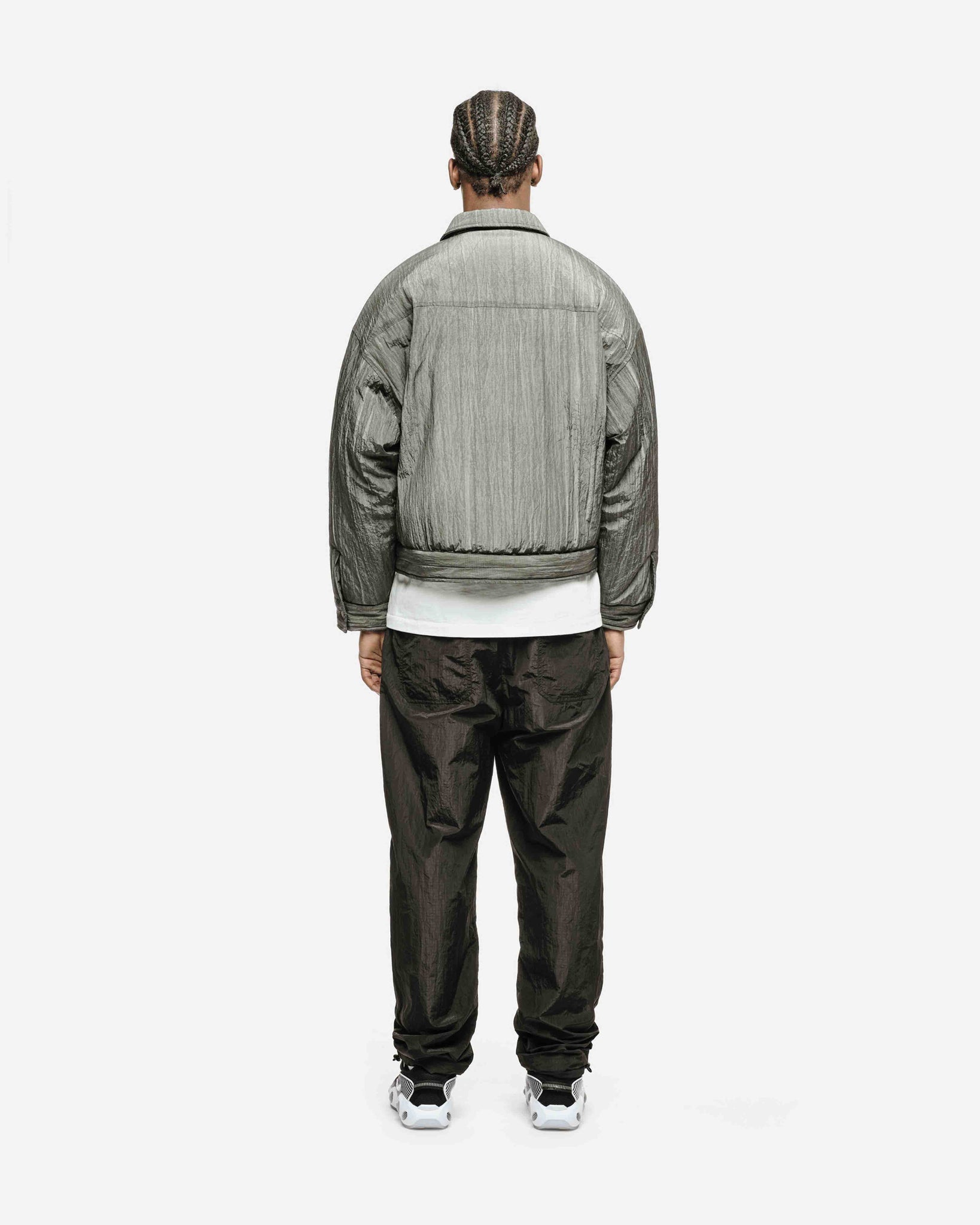 COLD WASH PUFFER SHIRT - VINTAGE GREY from Summit Clothing UK