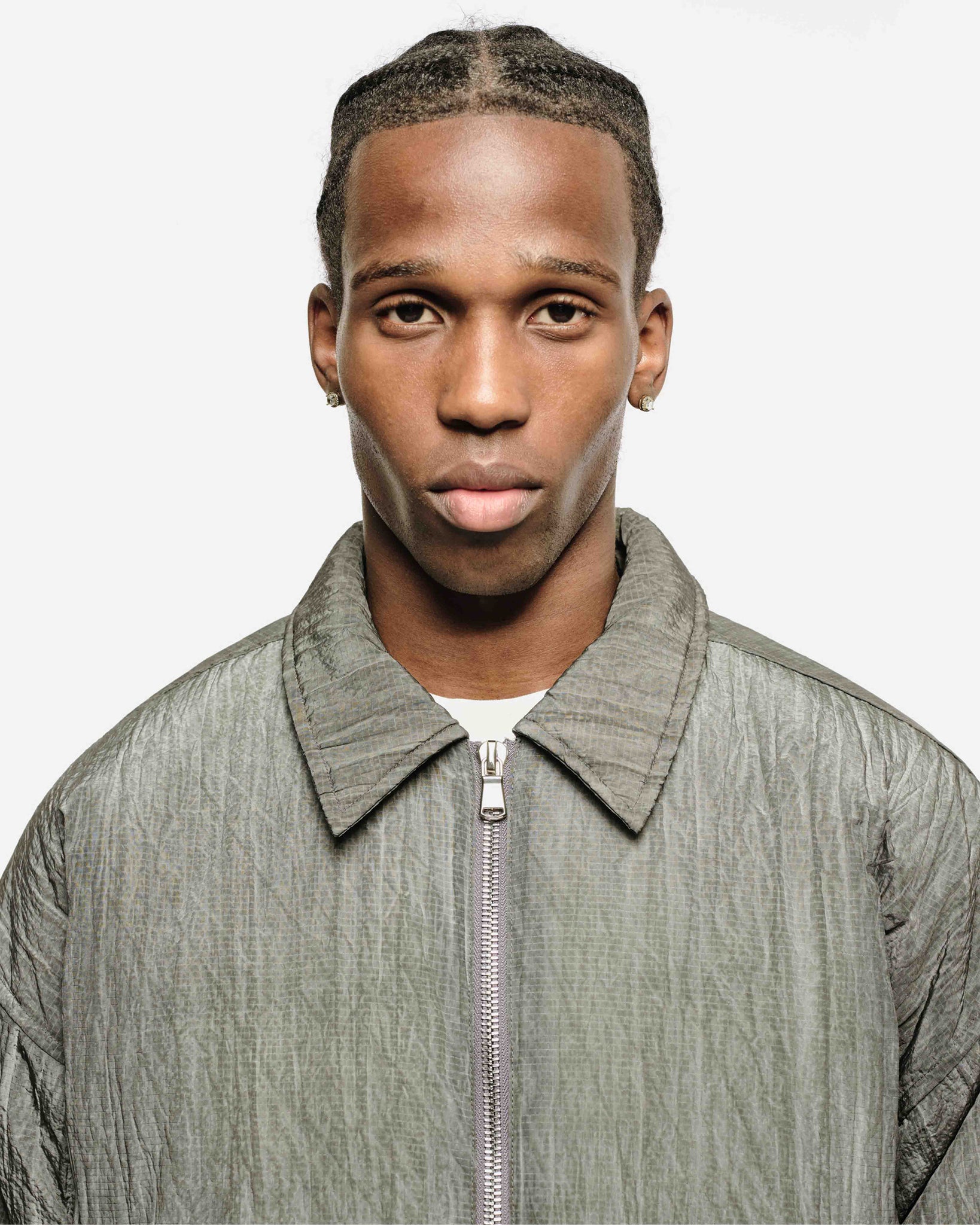 COLD WASH PUFFER SHIRT - VINTAGE GREY from Summit Clothing UK