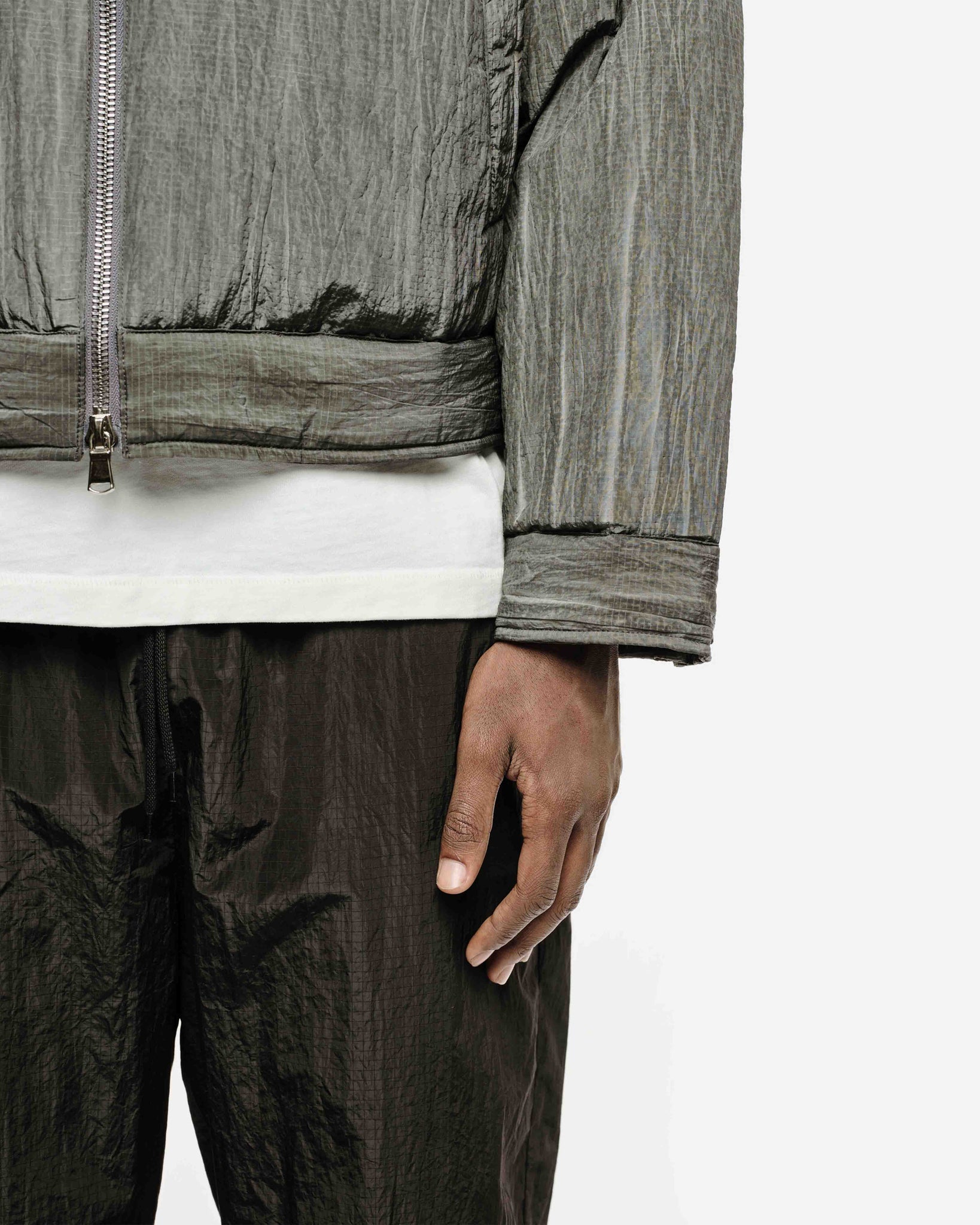 COLD WASH PUFFER SHIRT - VINTAGE GREY from Summit Clothing UK