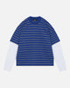 DOUBLE LAYERED LONG SLEEVE T-SHIRT - BLUE STRIPE