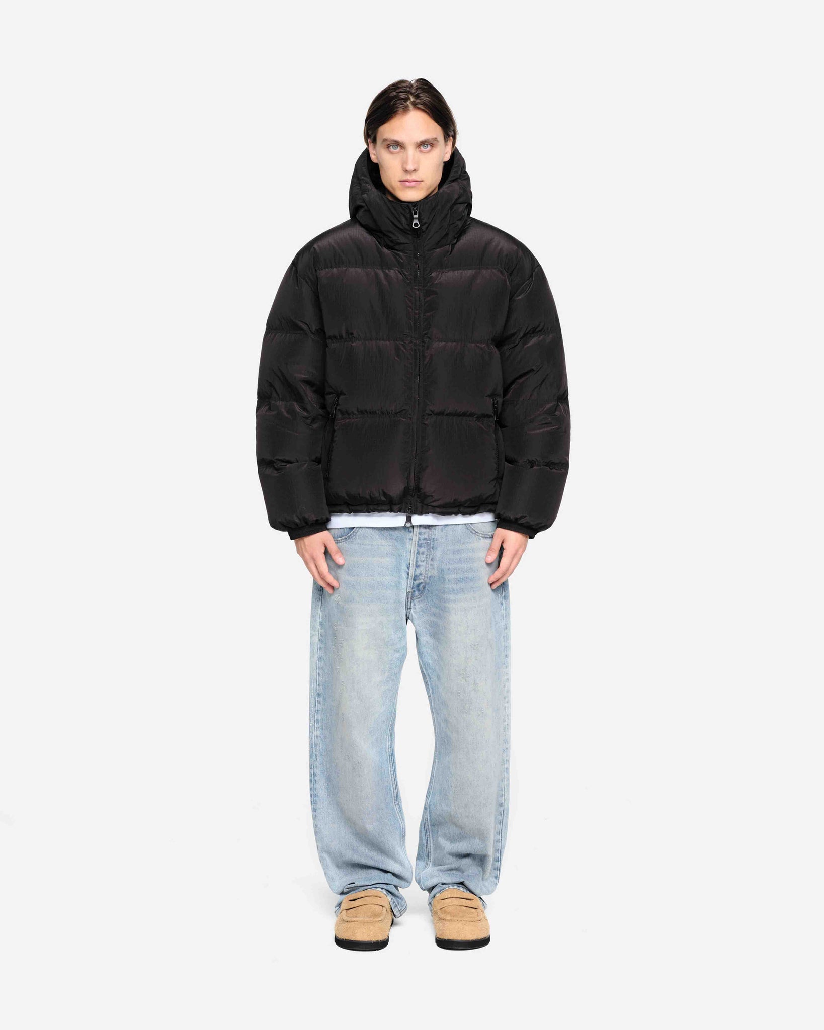 DOWN PUFFER COAT - BLACK from Summit Clothing UK