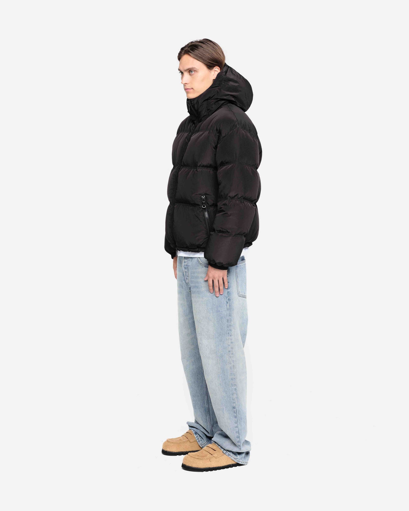 DOWN PUFFER COAT - BLACK from Summit Clothing UK