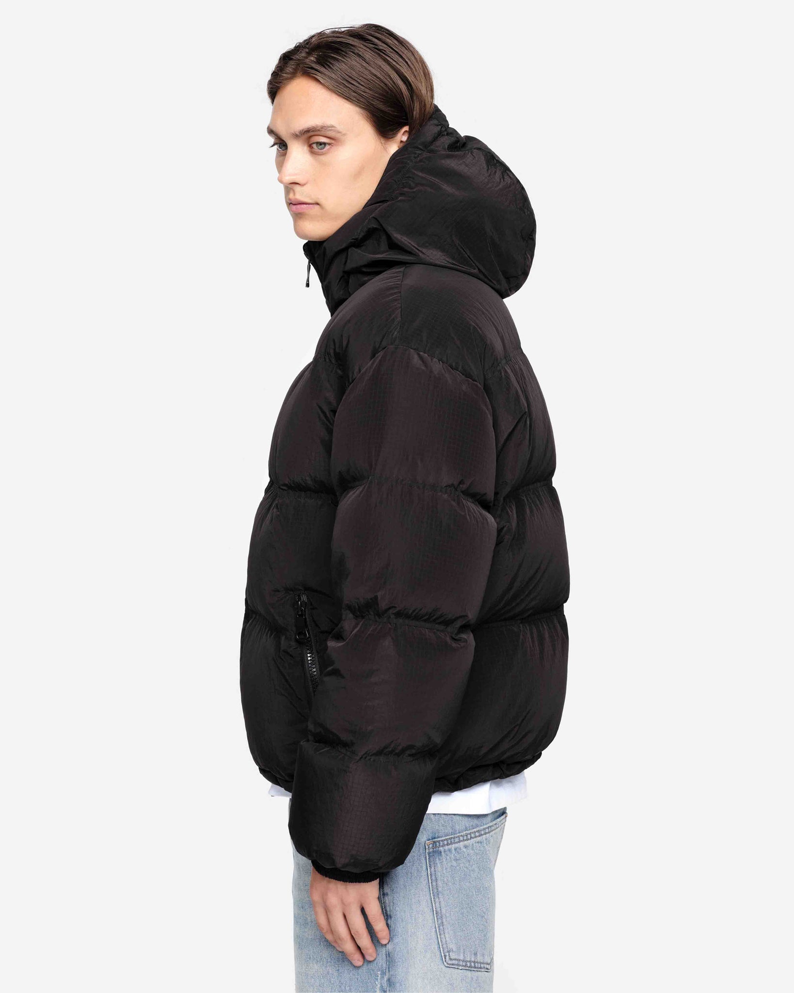 DOWN PUFFER COAT - BLACK from Summit Clothing UK